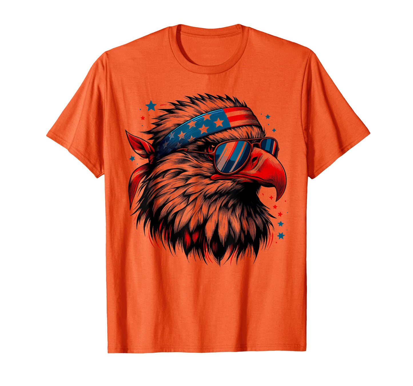 Bald Eagle Patriotic American Sunglasses Flag 4th Of July T-Shirt