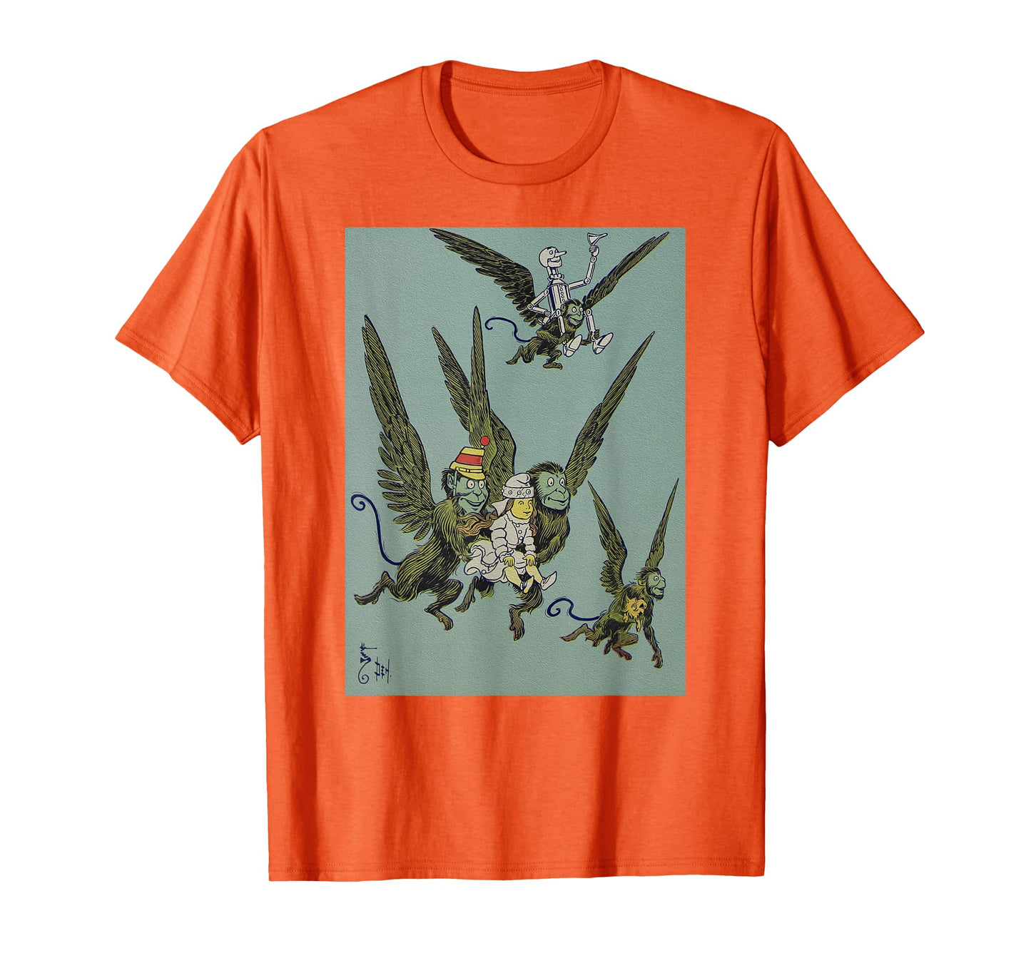 Retro OZ Winged Flying Monkey T-Shirt-Dorothy Toto Tin Man T-Shirt
