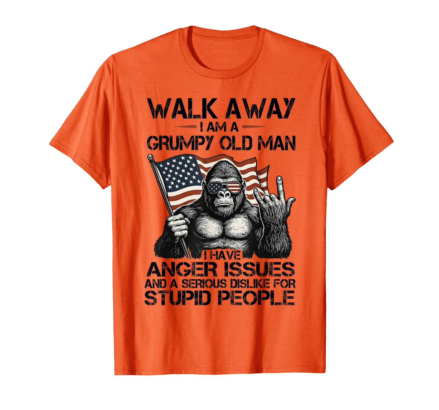 Walk away I am a grumpy old man I have anger issue sasquatch T-Shirt