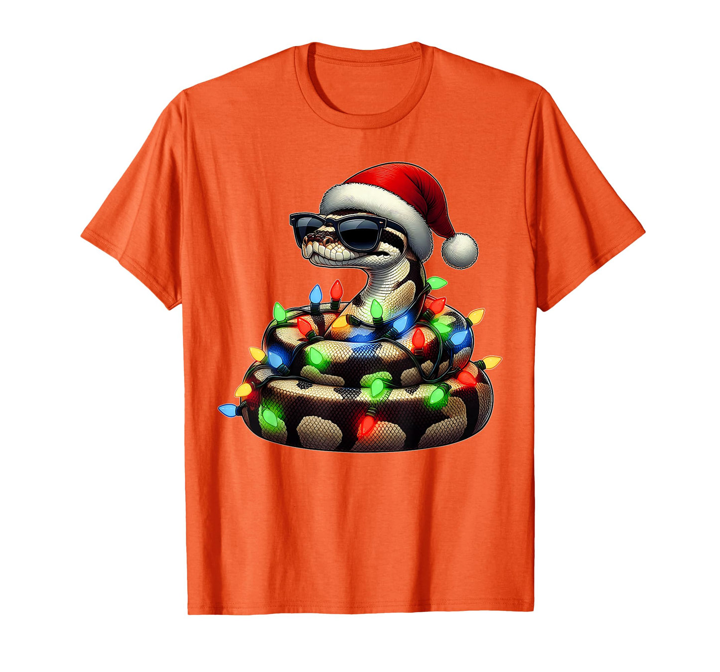 Ball Python Snake Sunglasses Cute Christmas Xmas T-Shirt