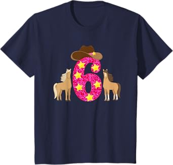 6 Year Old Cowgirl Birthday T-Shirt