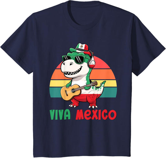 Kids Viva Mexico Shirt Kids Toddler Boys Funny Mexico Mexican T-Shirt