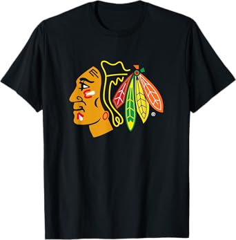 Chicago Blackhawks Icon Black Officially Licensed T-Shirt