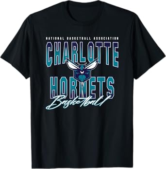 Charlotte Hornets NBA Official Fade Out T-Shirt - Black, Small