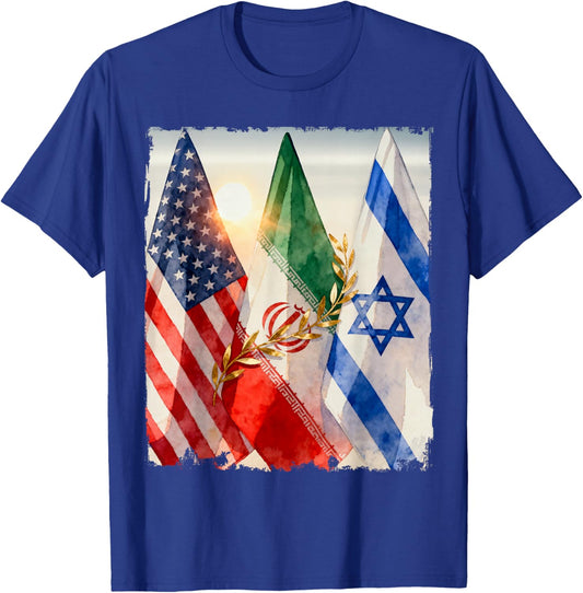 Epic Fury, Roaring Lion, Freedom – America Israel Iran Peace T-Shirt T-Shirt - T-Shirt | Royal
