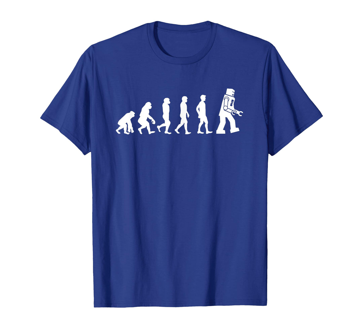 Funny Tees - Ape, Monkey, Man to Robot Evolution T-Shirt T-Shirt