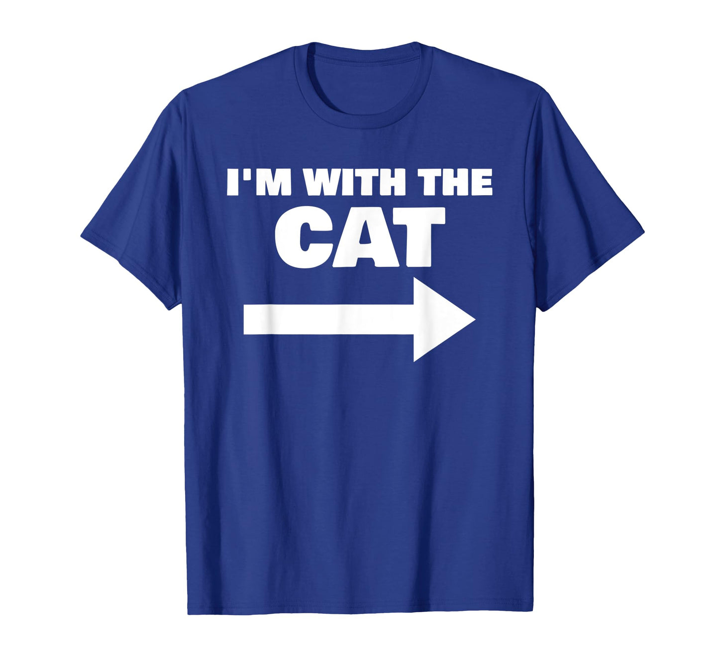 I'm With The Cat Funny Matching Halloween Couple Costume T-Shirt