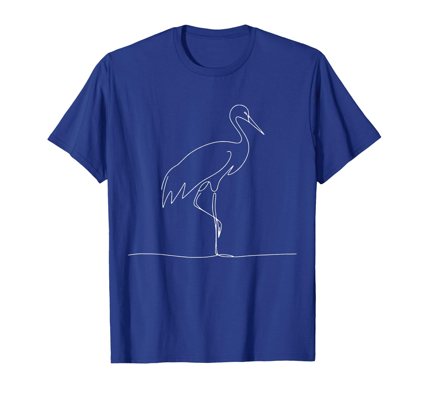Line Art Bird Ornithologist Sandhill Crane T-Shirt