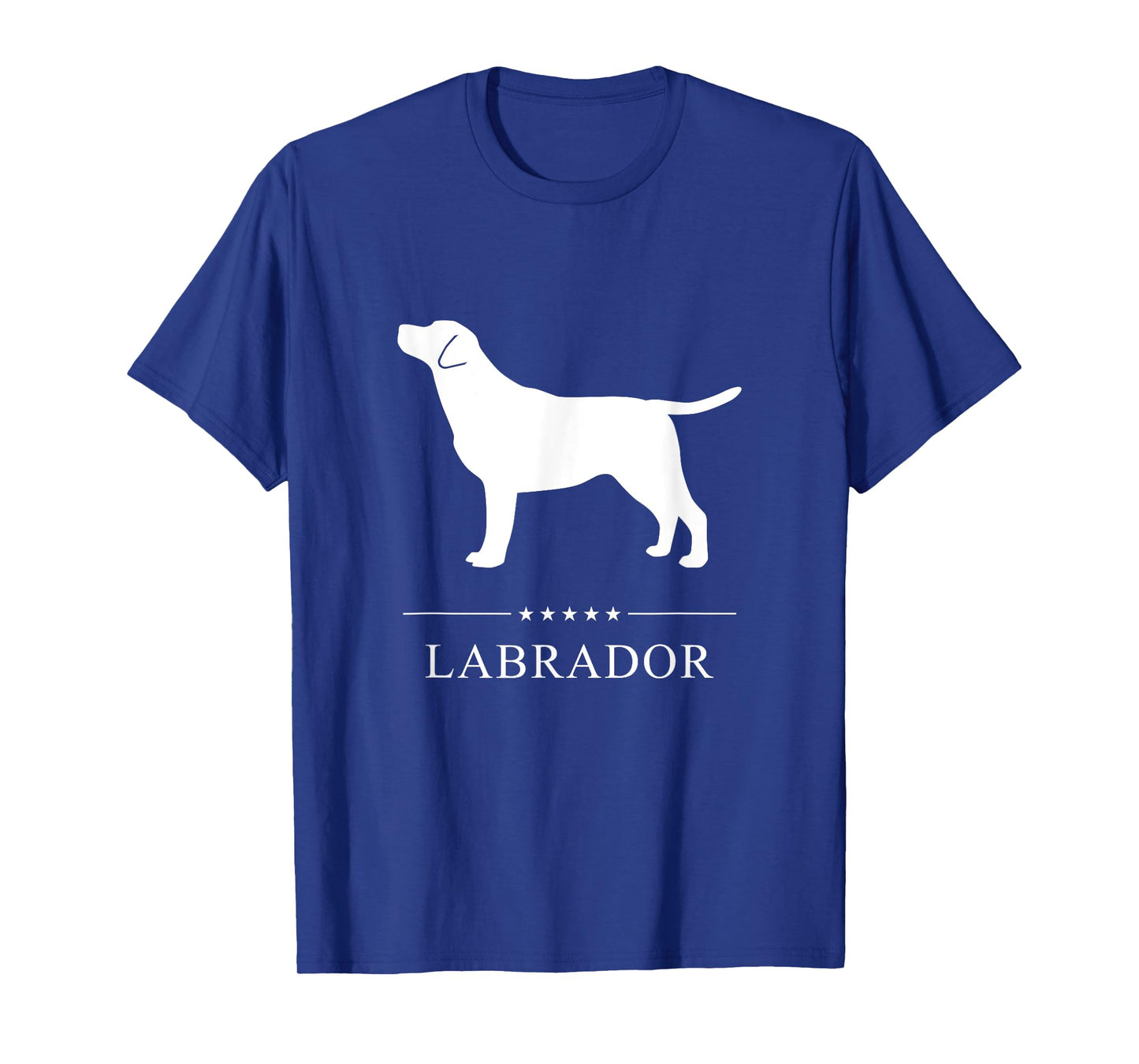 Labrador Dog White Silhouette T-Shirt