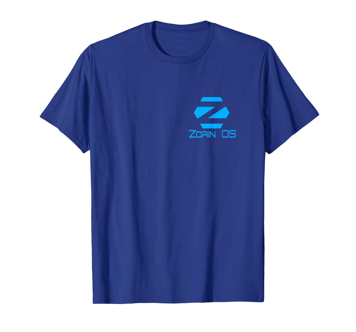 Linux Zorin OS tee with Blue Tagline and Logo Open Source Os T-Shirt