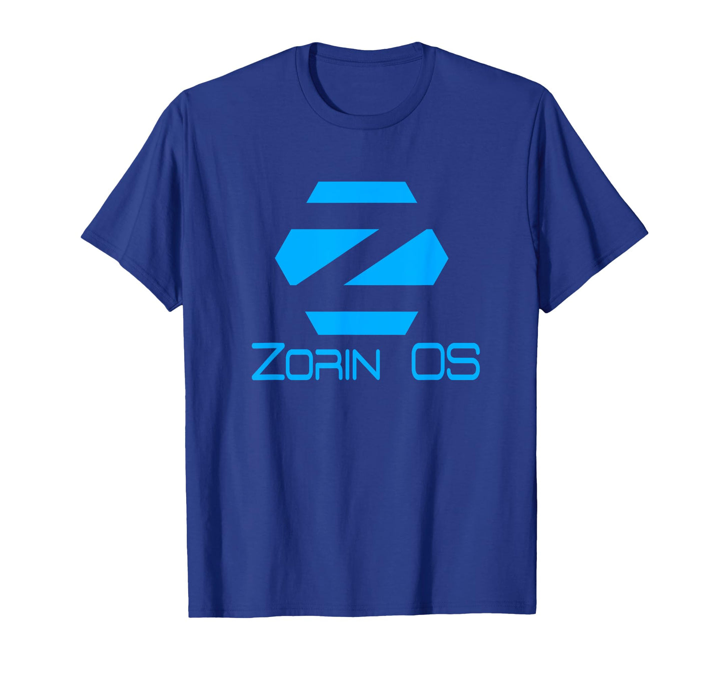 Linux Zorin OS tee with Blue Tagline and Logo Open Source Os T-Shirt