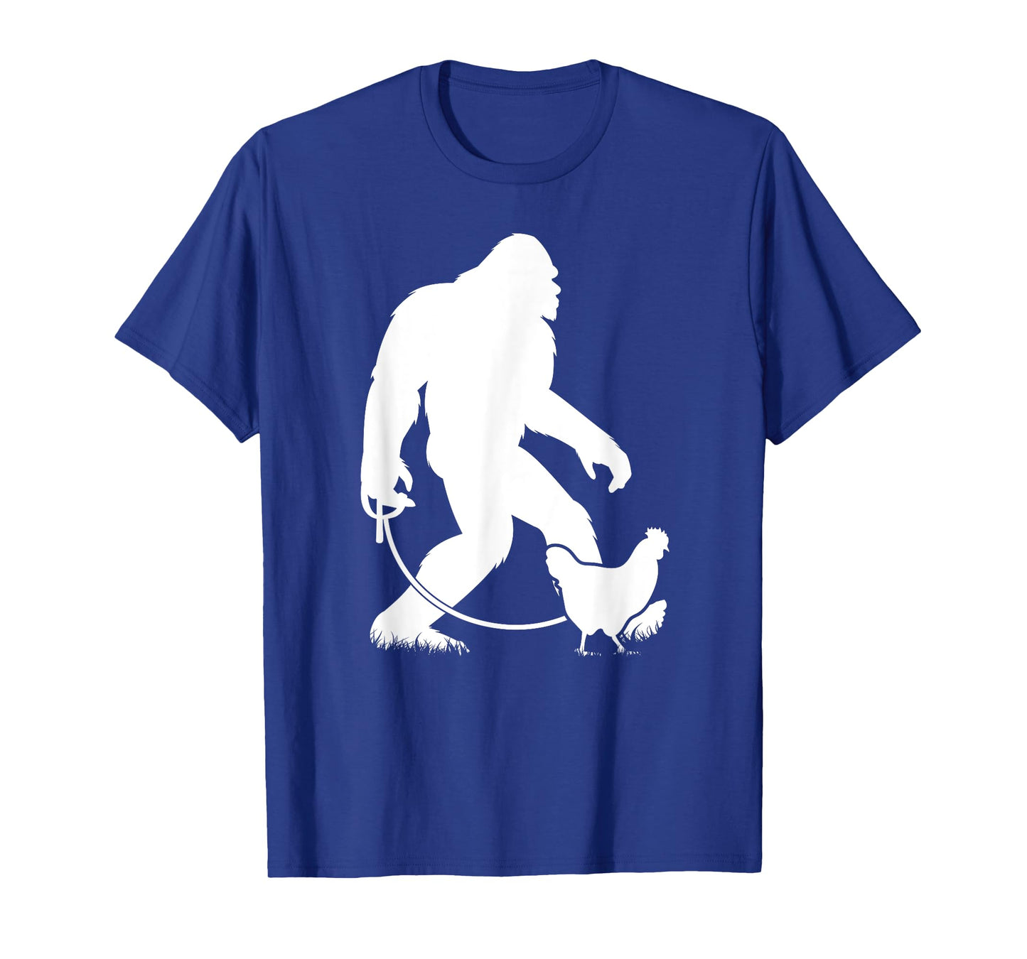 Bigfoot Walking Chicken Funny Sasquatch Chicken Silhouette T-Shirt