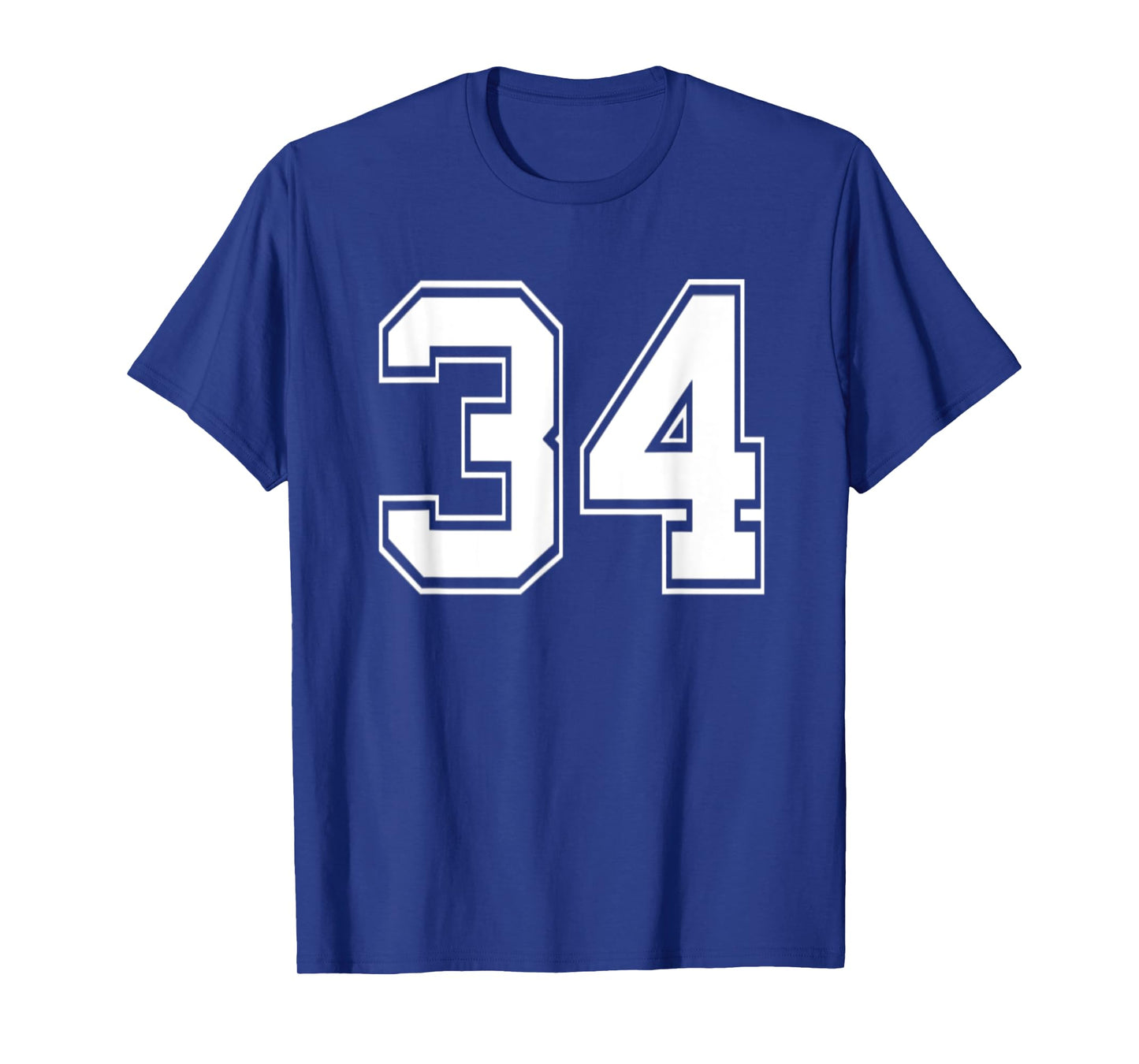 Number 34 TShirt Baseball Football Soccer Birthday T-Shirt