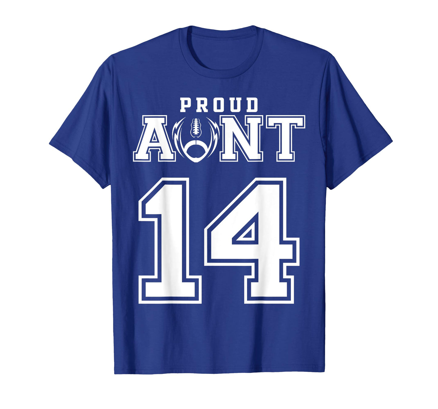 Custom Proud Football Aunt Number 14 Personalized For Women T-Shirt