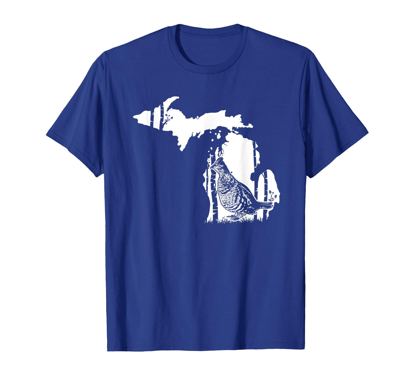 Hunting Partridge Grouse- Michigan map Bird Hunter T-Shirt
