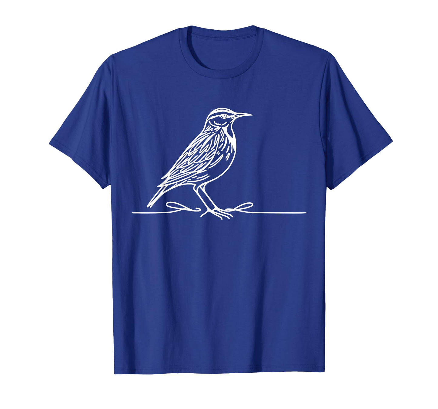 Line Art Bird & Ornithologist Eastern Meadowlark T-Shirt