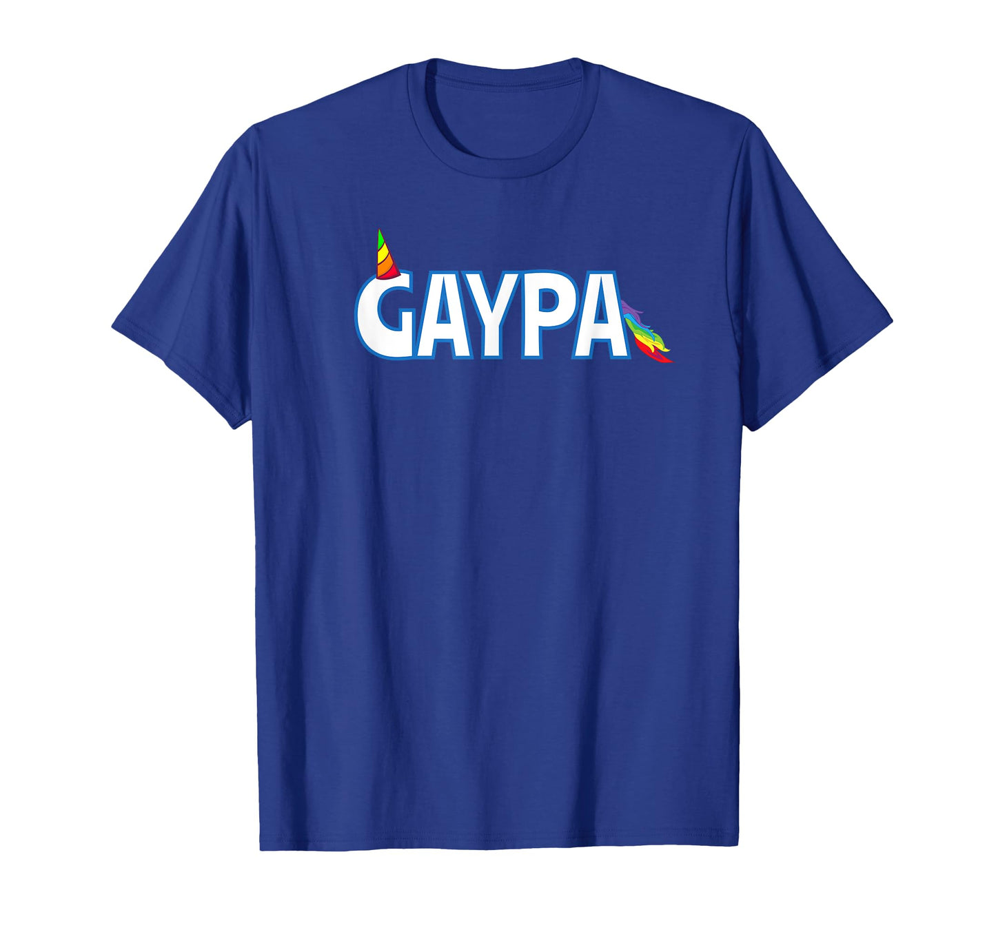 GAYPA Funny LGBTQ Pride Rainbow Unicorn Horn Gay Grandpa T-Shirt