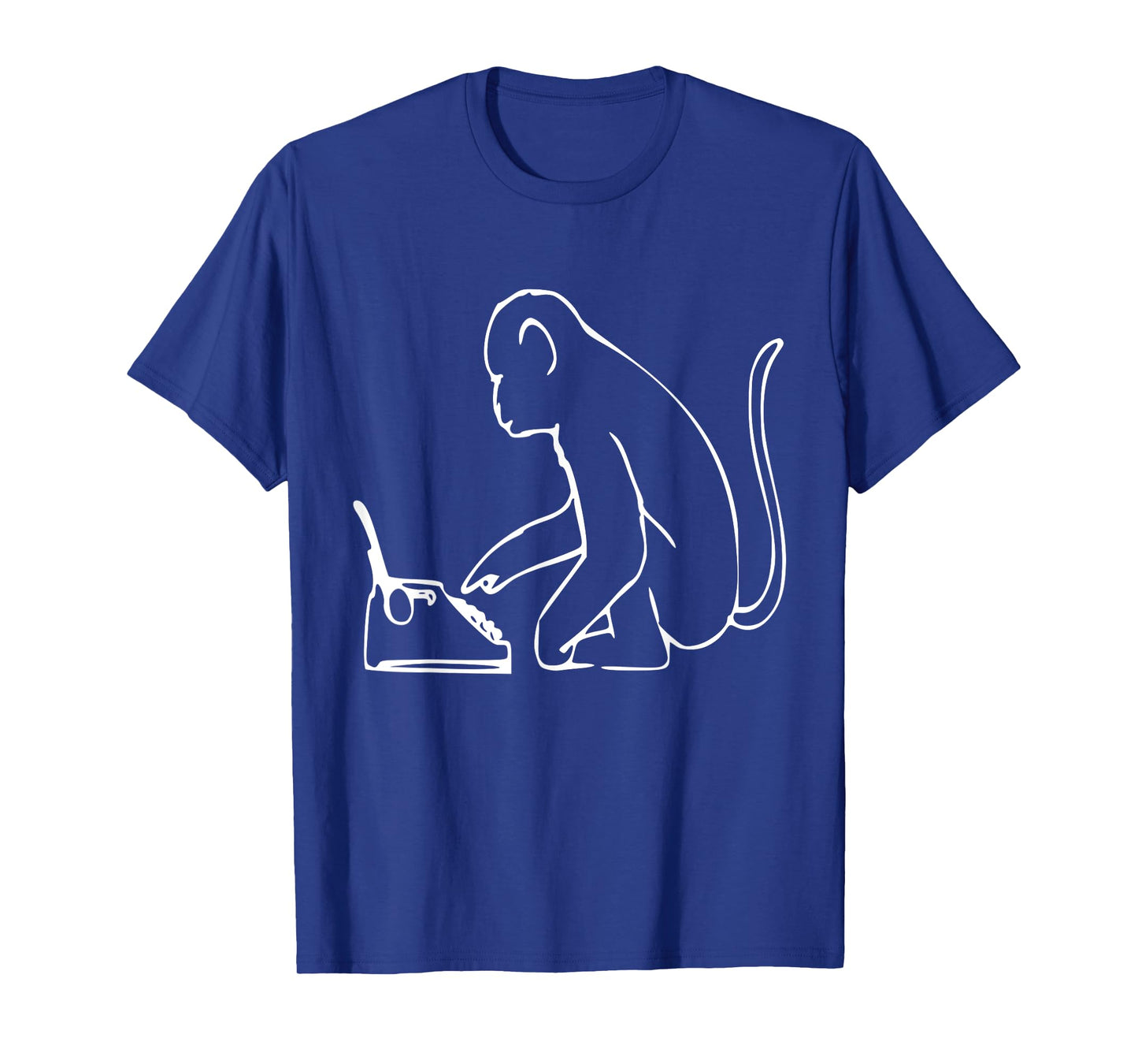 Monkey Typewriter T-Shirt Infinity William Shakespeare Tee T-Shirt