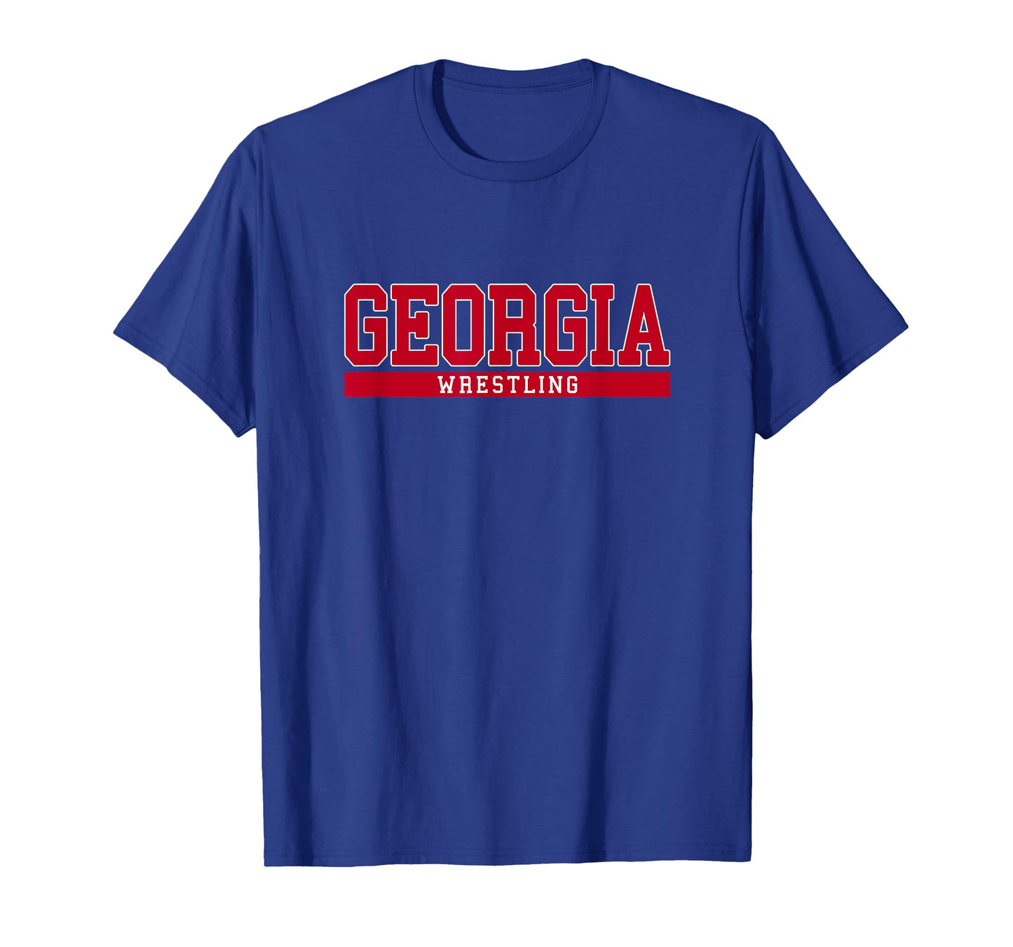 Georgia Wrestling T-Shirt - Black, Unisex-Adults, Short Sleeve, Small