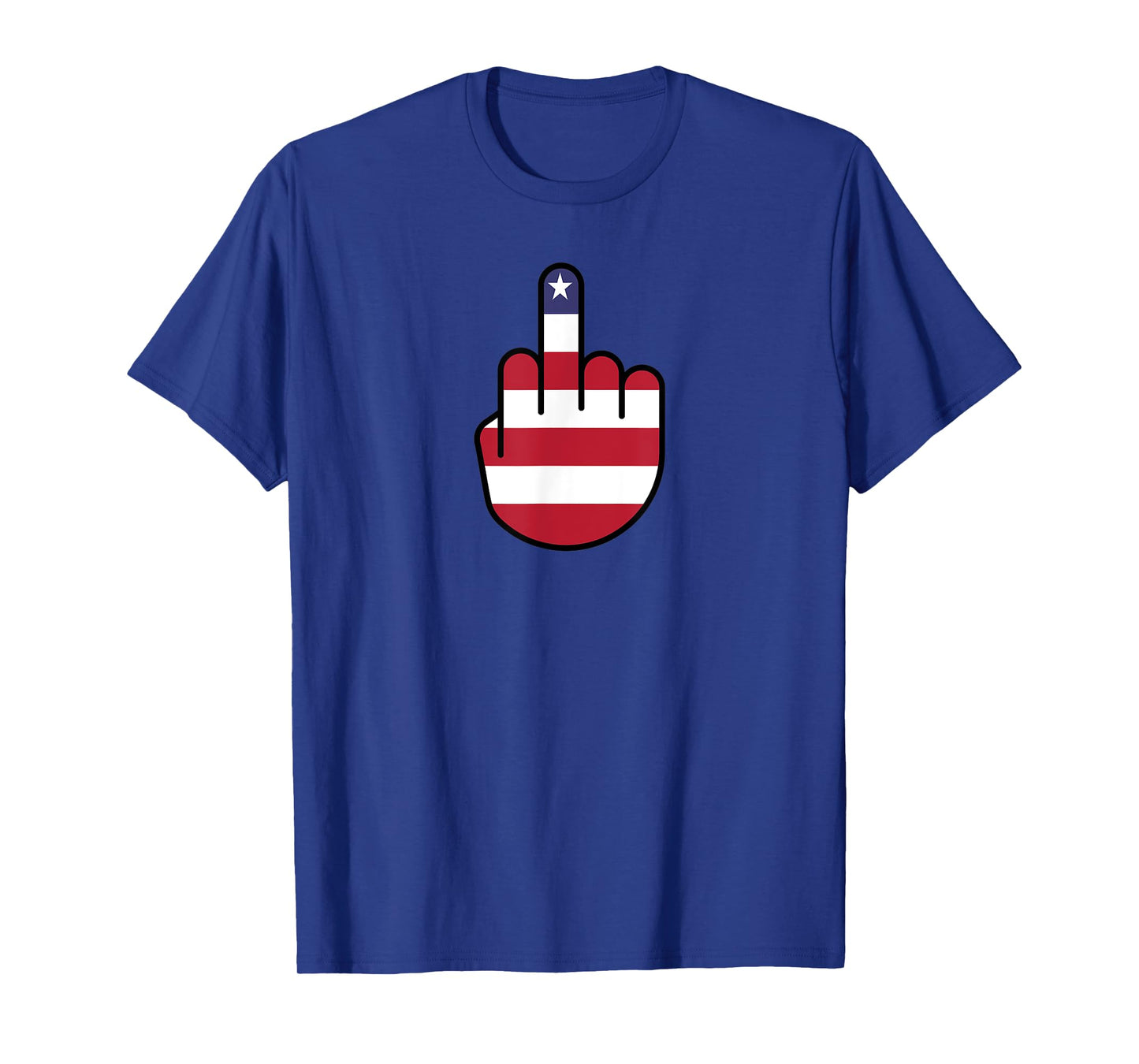 Patriotic US Flag Middle Finger T-Shirt