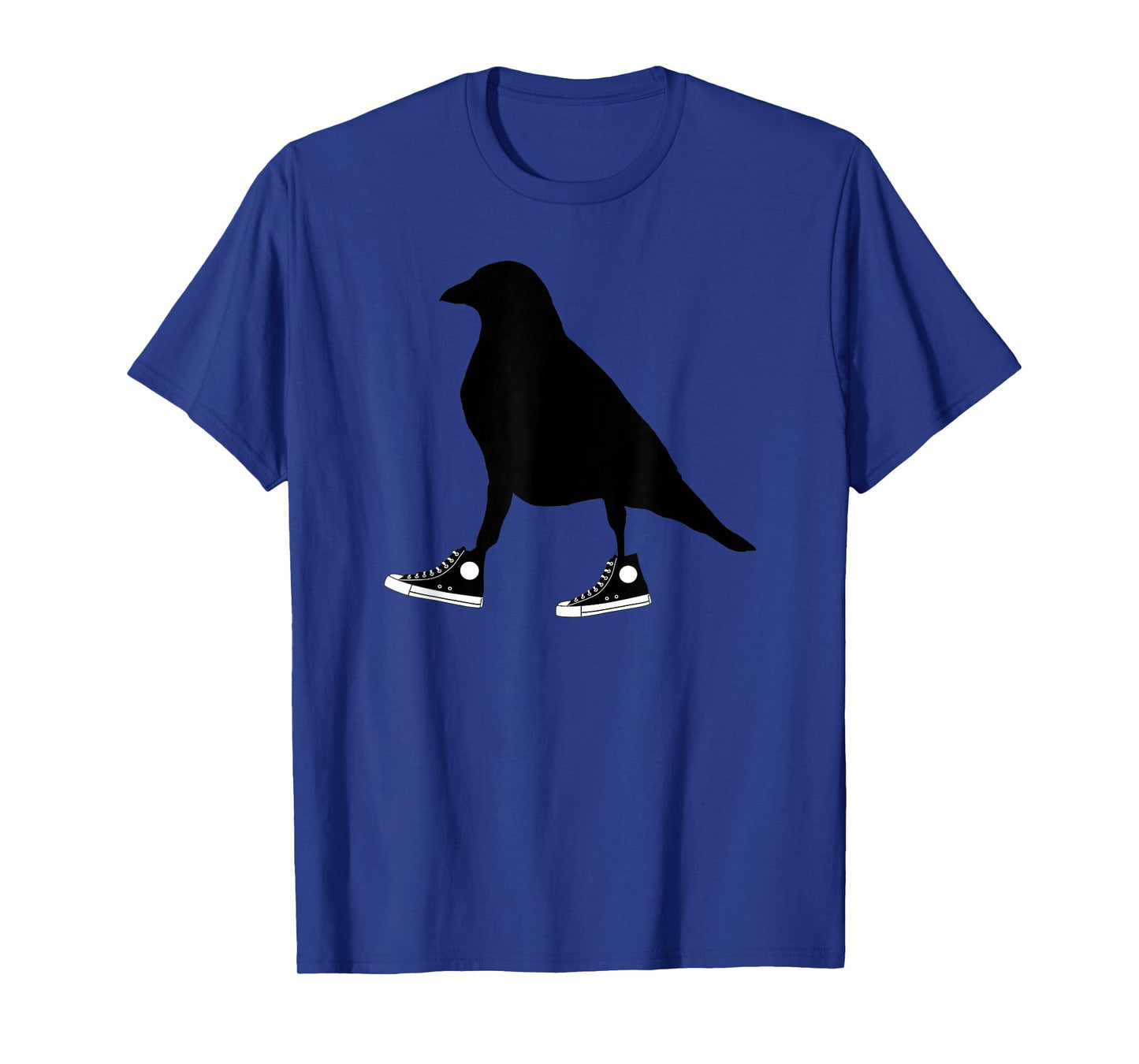 Funny Crow In Tennis Shoes Ornithology Novelty Bird Design T-Shirt