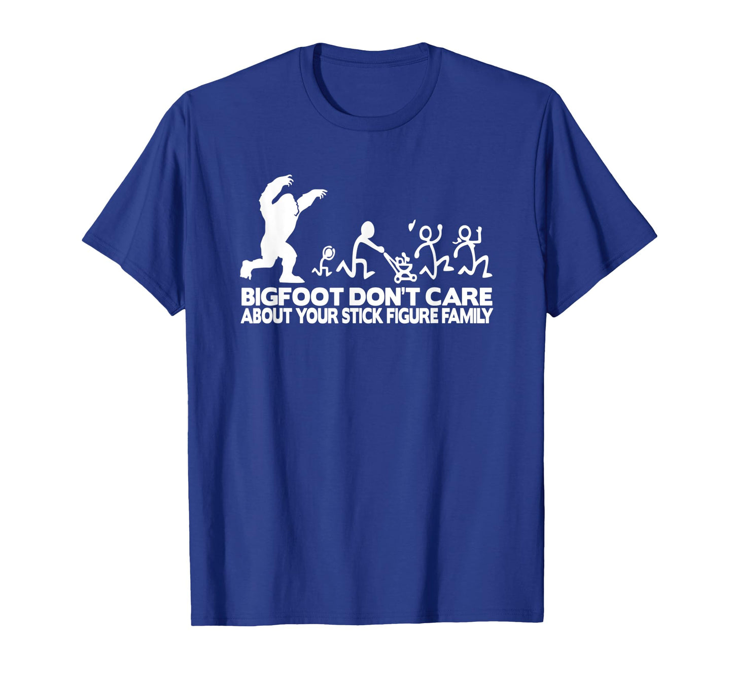 Funny Bigfoot Stick Figure Family T-Shirt