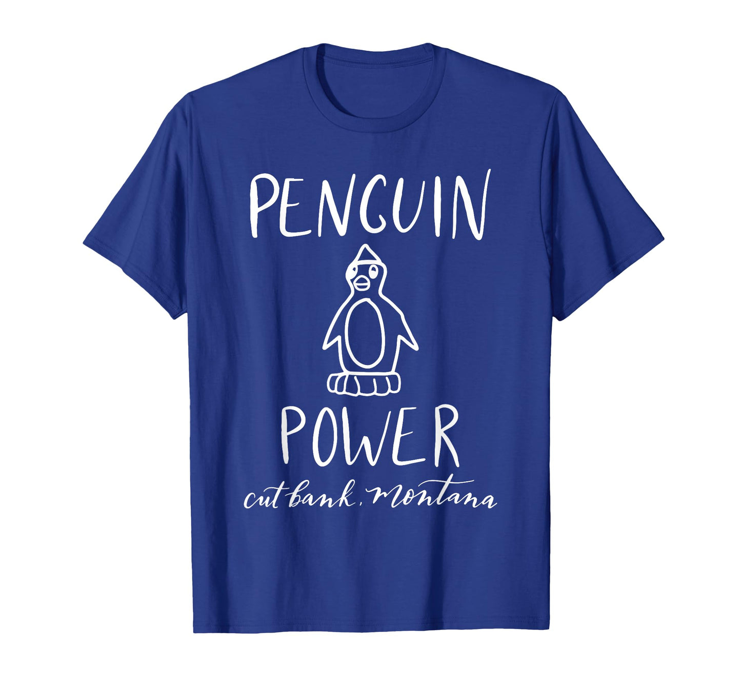 Penguin Power Cut Bank Montana T-Shirt Women's Men's Youth