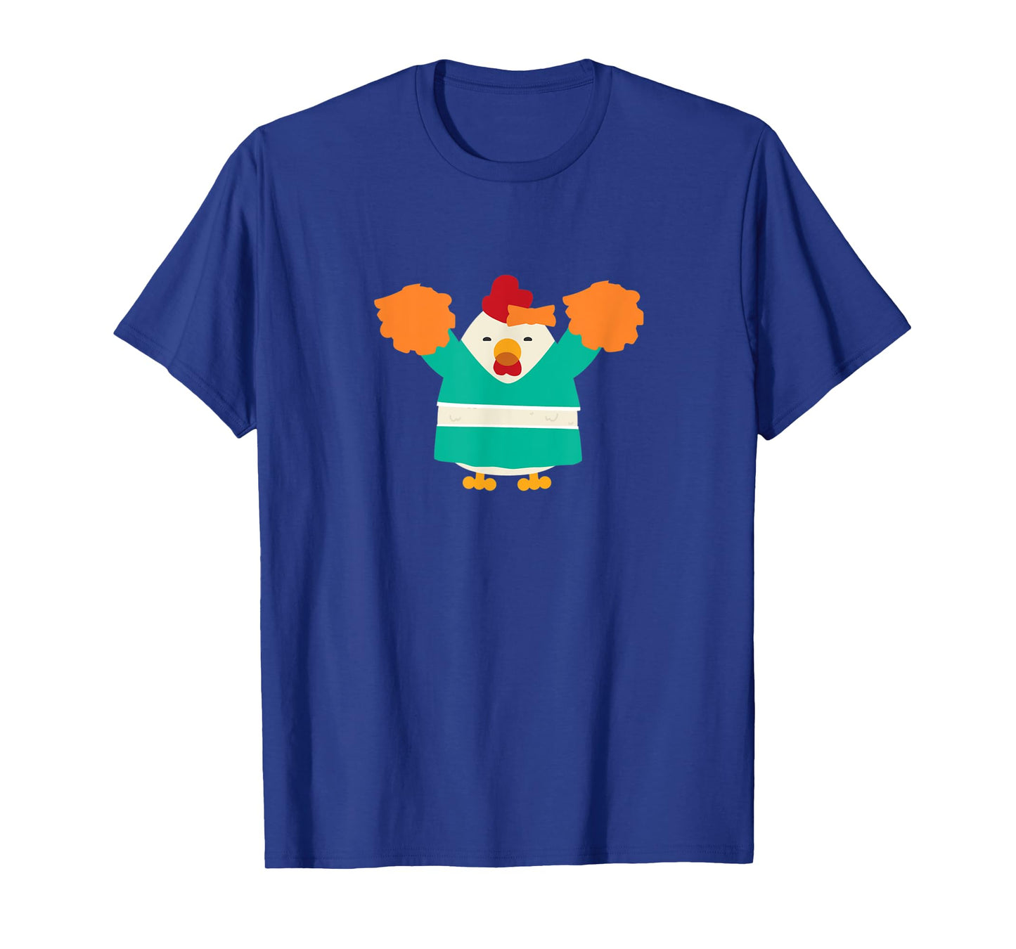 Cheerleading Chicken Funny Cheerleader Pom Poms T-Shirt