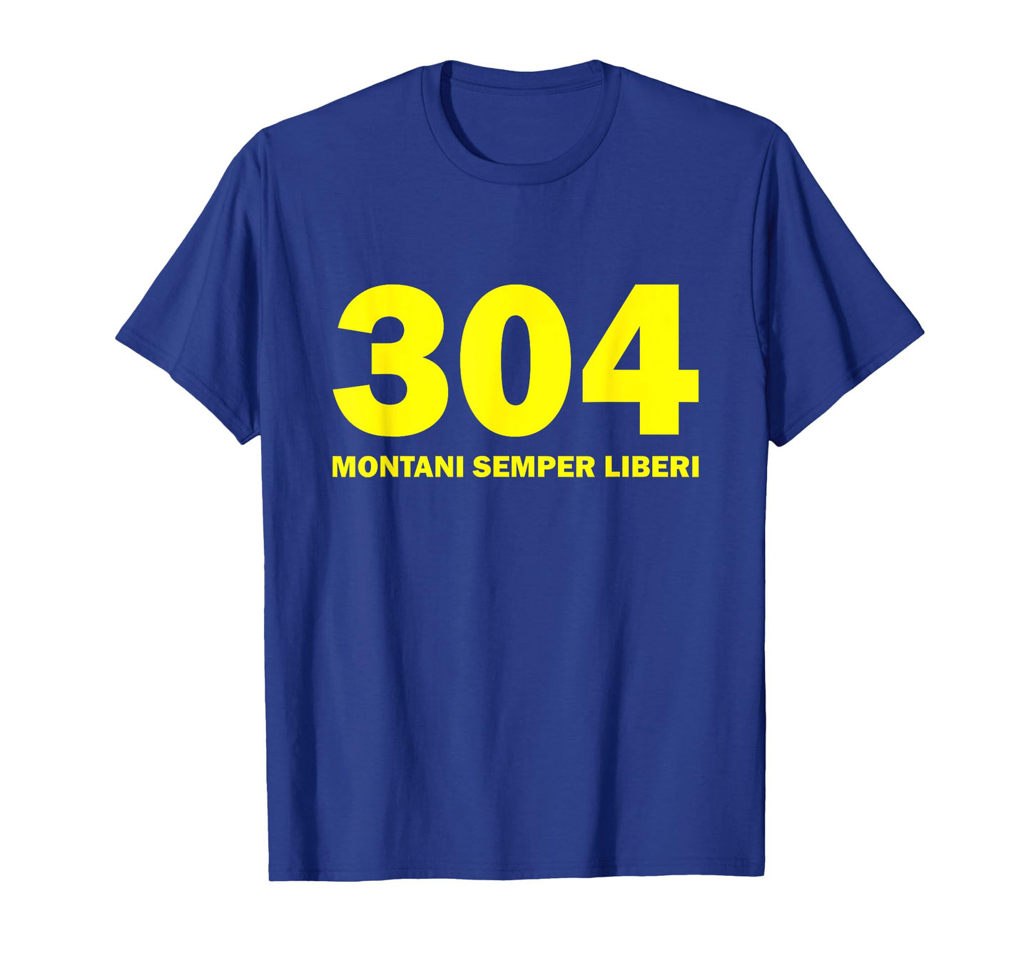 304 Montani Semper Liberi West Virginia T-shirt Blue Gold