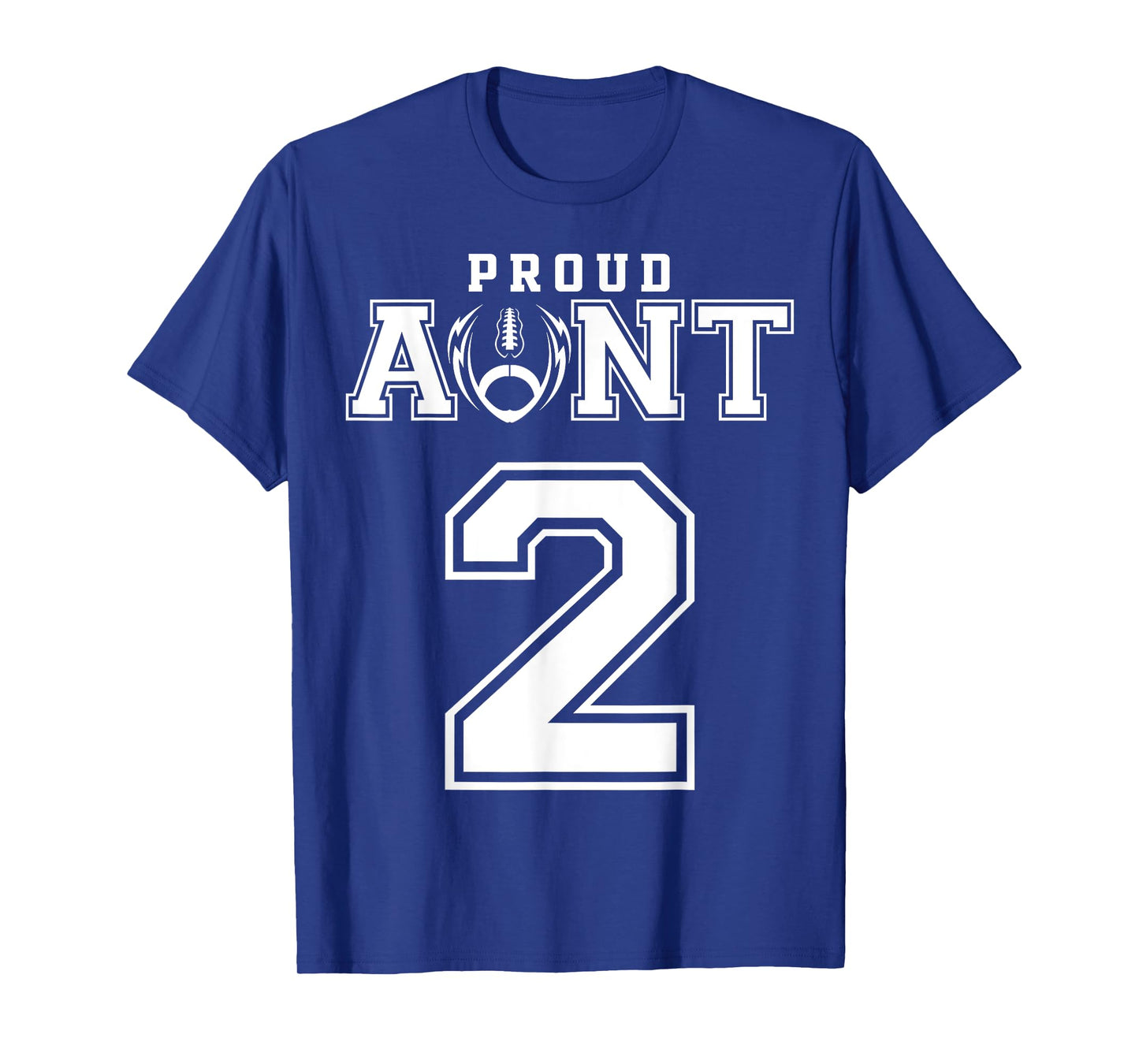 Custom Proud Football Aunt Number 2 Personalized For Women T-Shirt