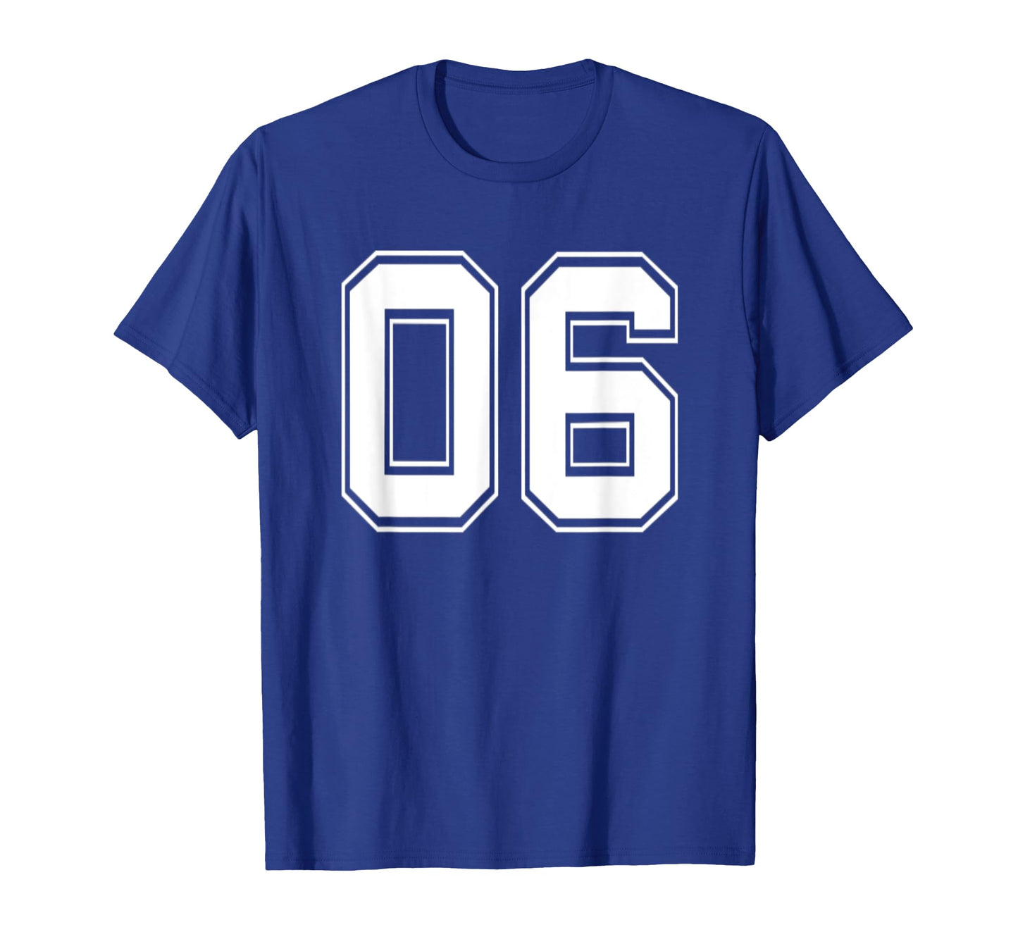 Number 06 TShirt Baseball Football Soccer Birthday T-Shirt