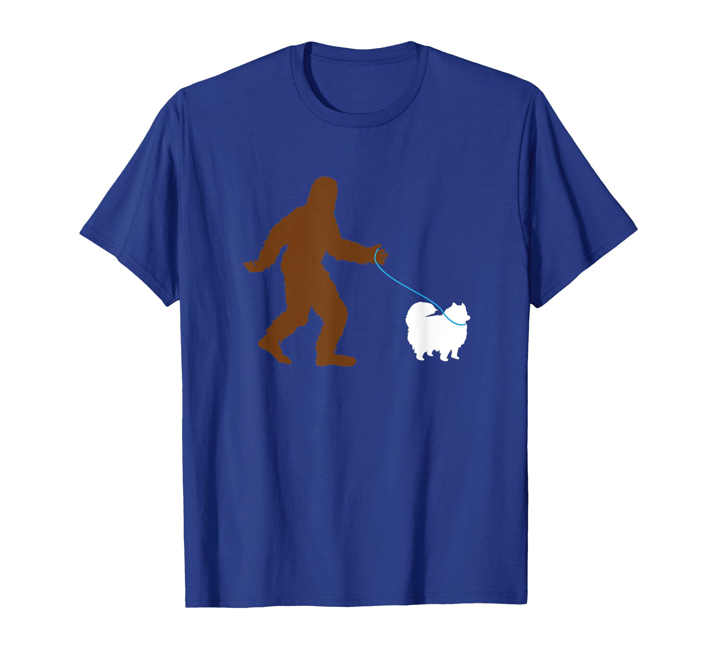 Bigfoot Walking Pomeranian Dog Gift Sasquatch Pet Owner Cute T-Shirt