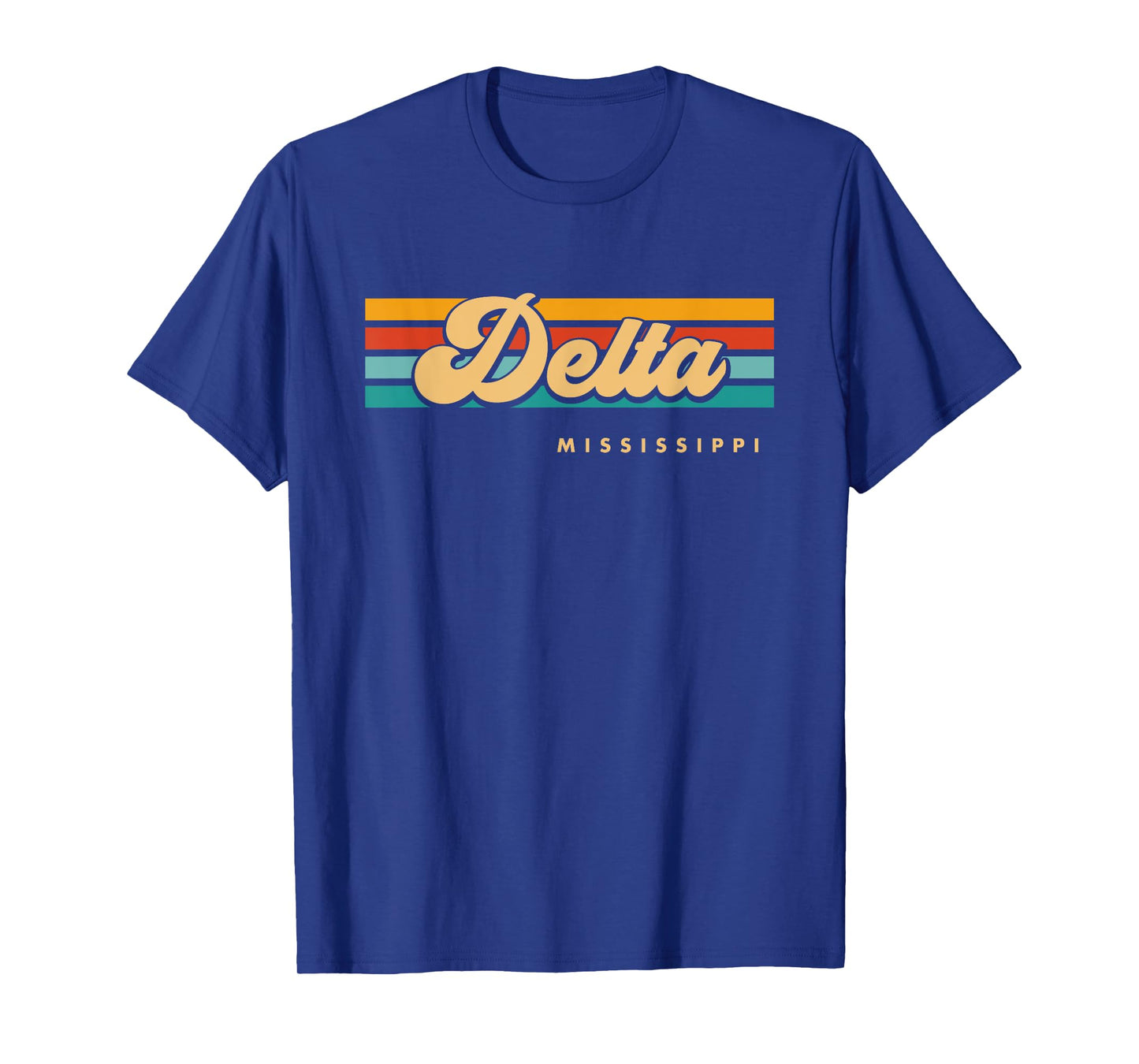 Vintage Sunset Stripes Delta, Mississippi T-Shirt