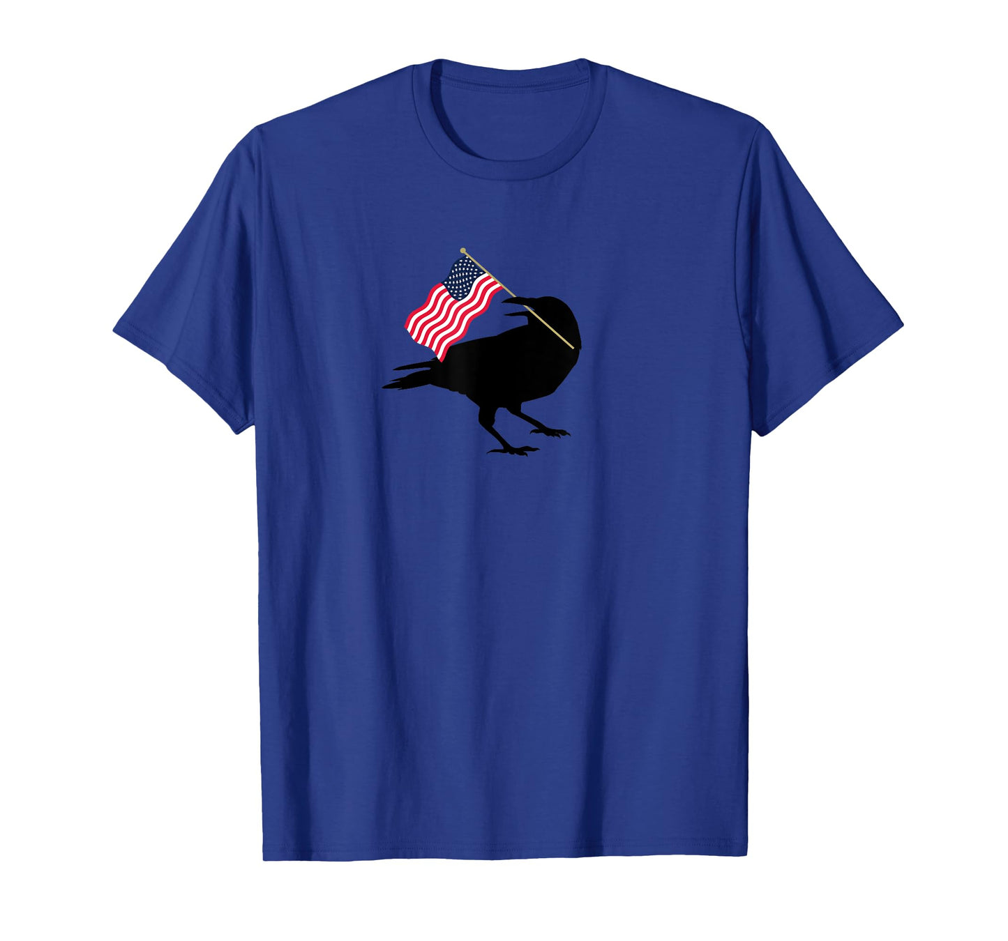 Patriotic Blackbird Crow with American Flag for Bird Lovers T-Shirt