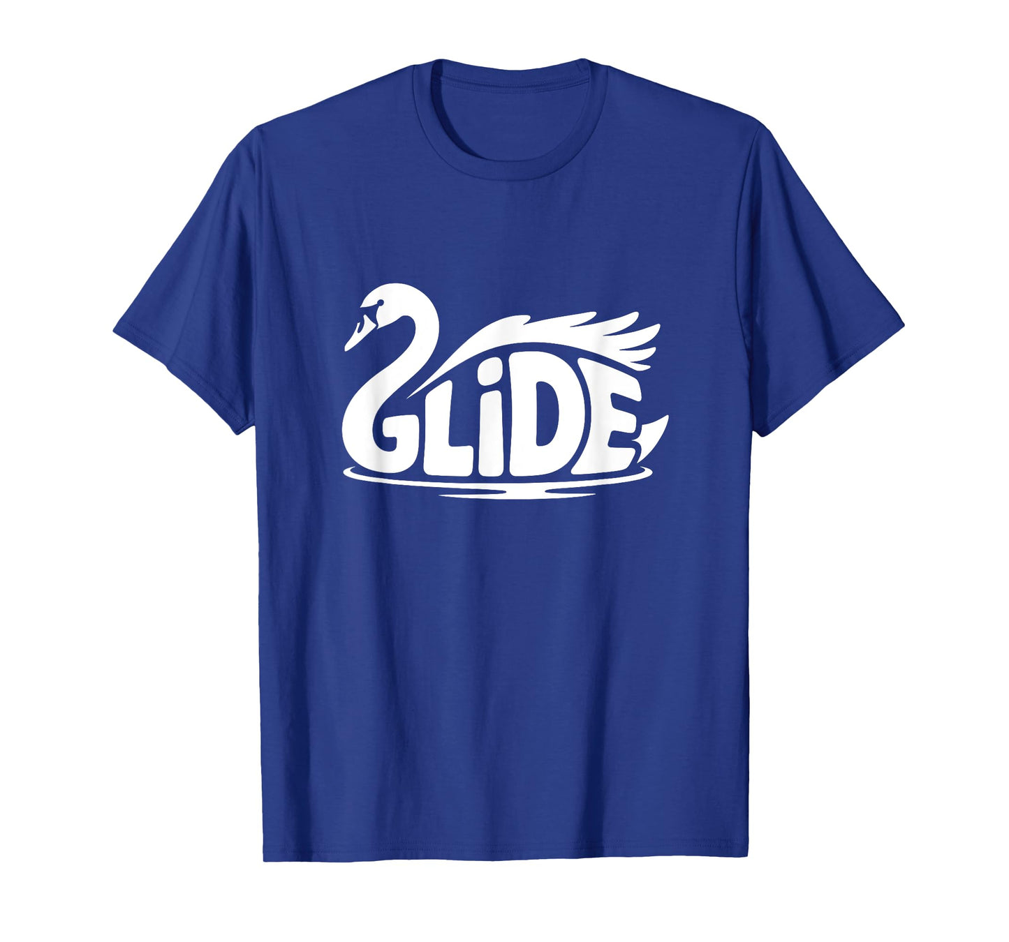 Glide Swan Word Art - Calm Nature & Graceful Animal Design T-Shirt