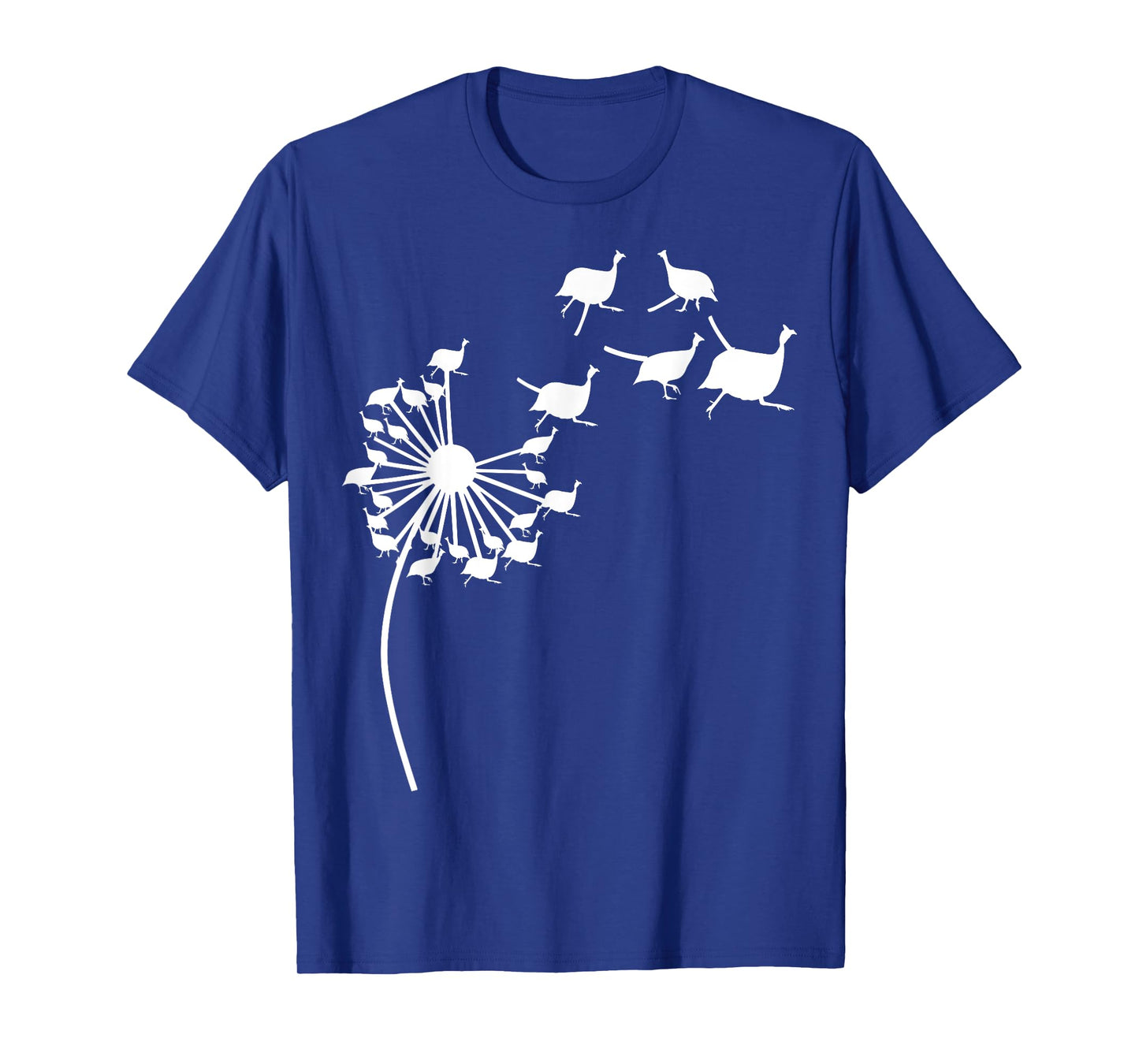 Dandelion Guinea fowl Flower, Floral Guinea fowl Tree T-Shirt
