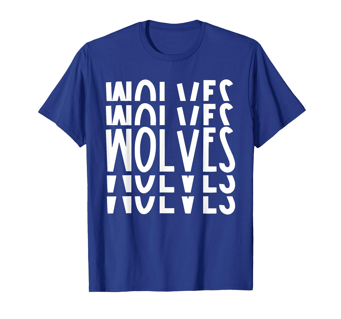 Wolves School Sports Team Mascot Town Go College Athlete T-Shirt