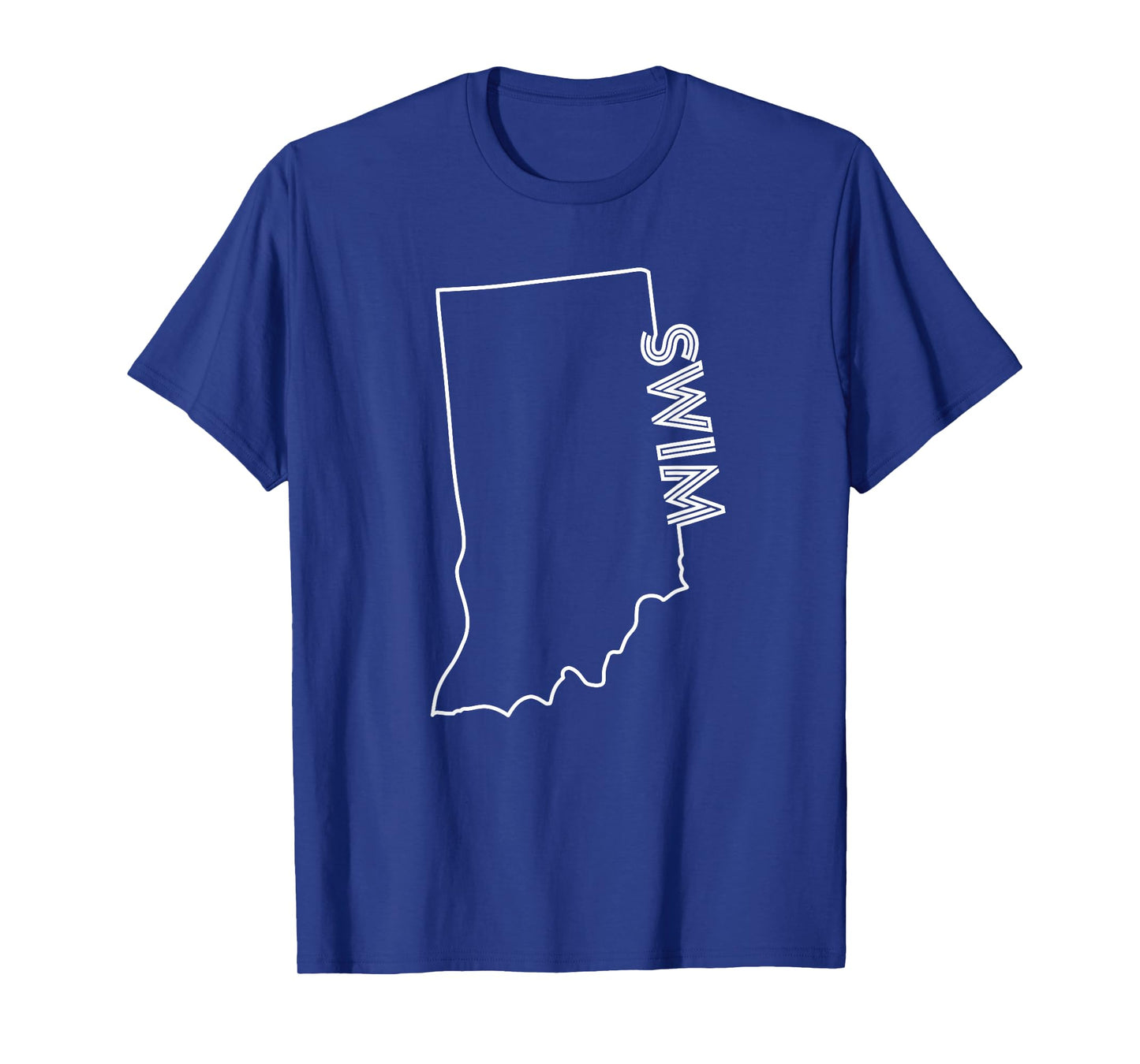 State of Indiana Outline with Swim Text ABN558b T-Shirt