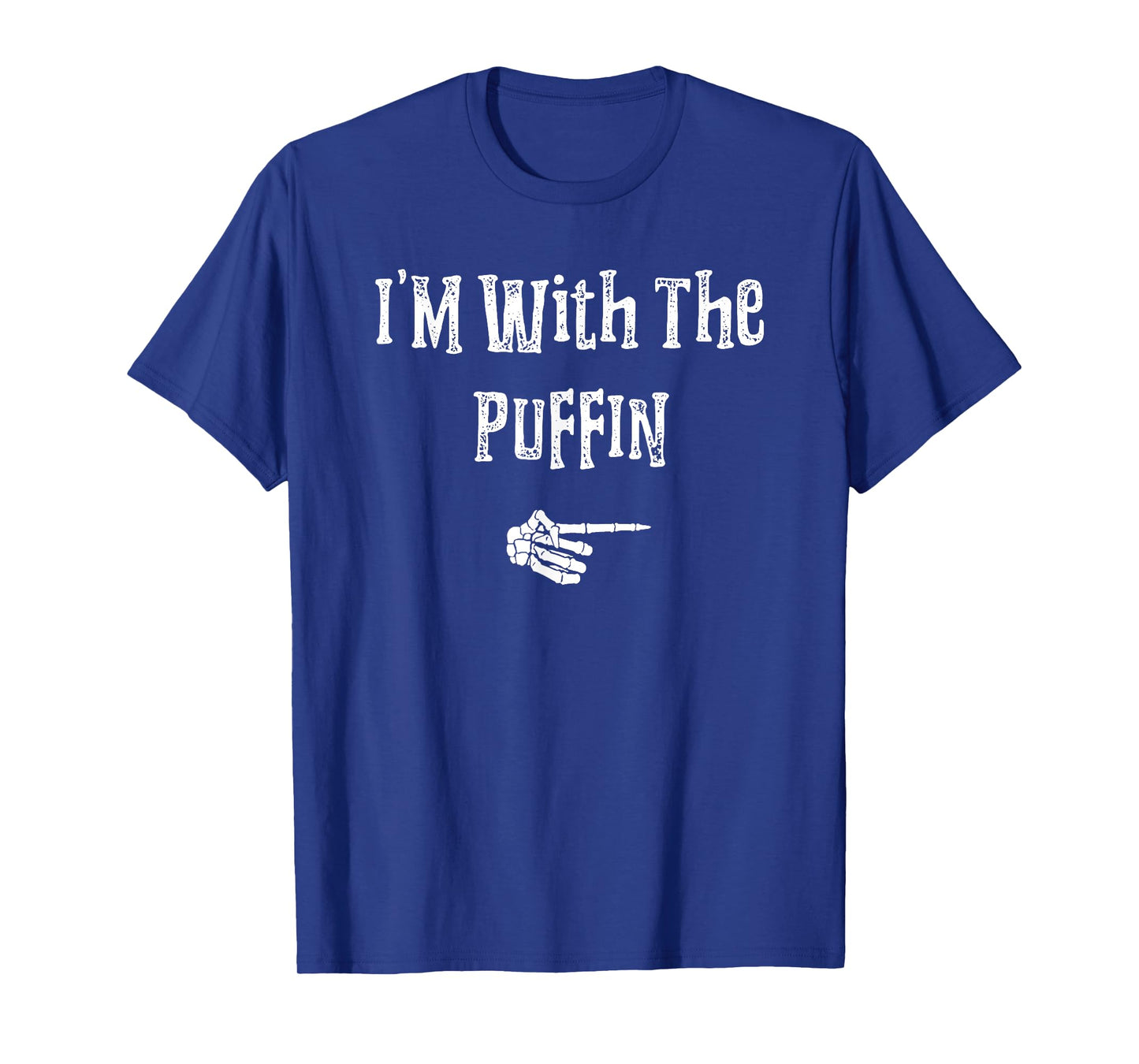 I'm With Puffin Bird Halloween Costume Funny Couple Matching T-Shirt