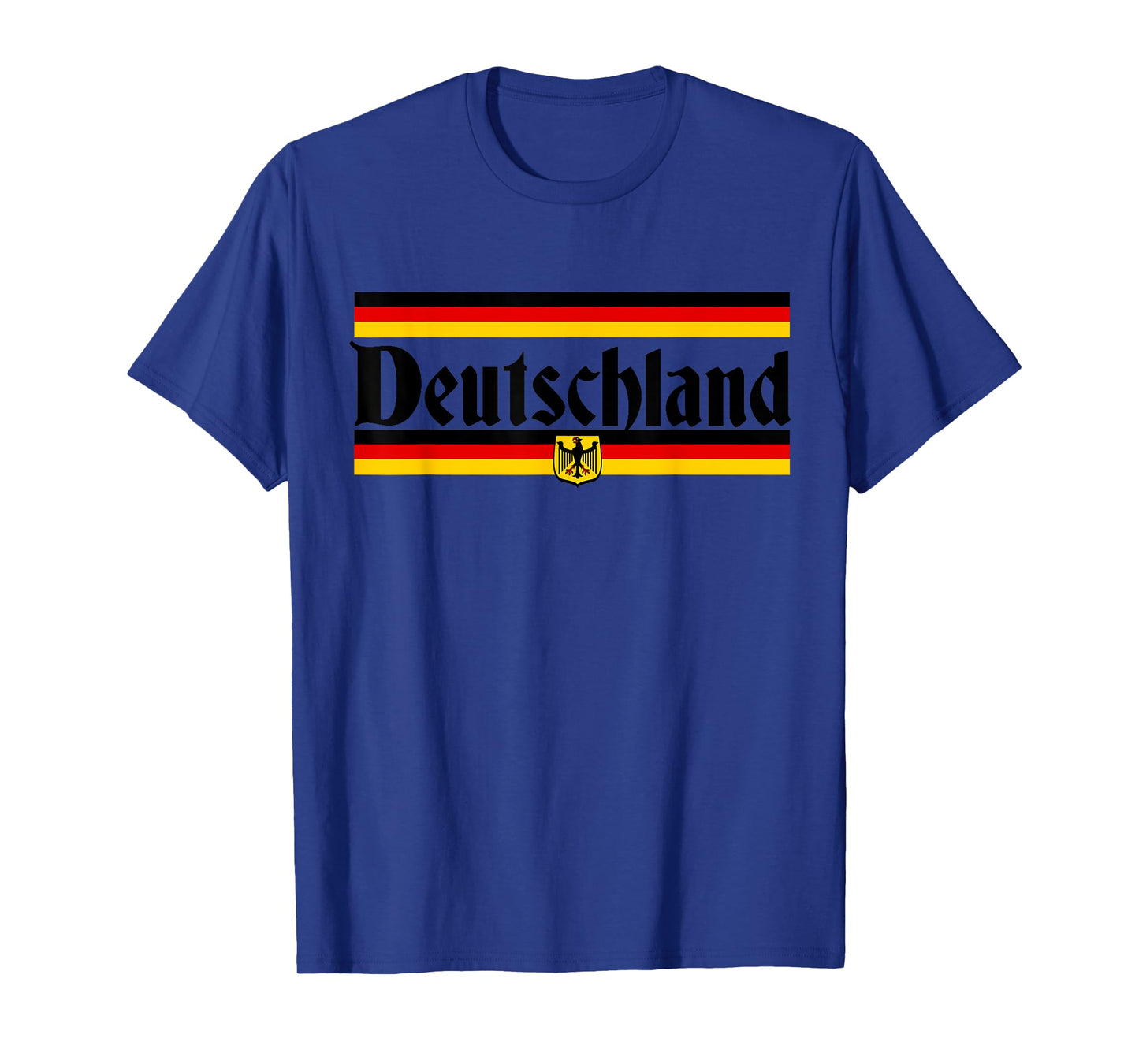 funny Oktoberfest designs for men and women, DEUTSCHLAND, Germany, Flag Coat of Arms with Eagle Unisex-Adults T-Shirt, Grey, Small, Short Sleeve, Classic Fit, Cotton, Polyester
