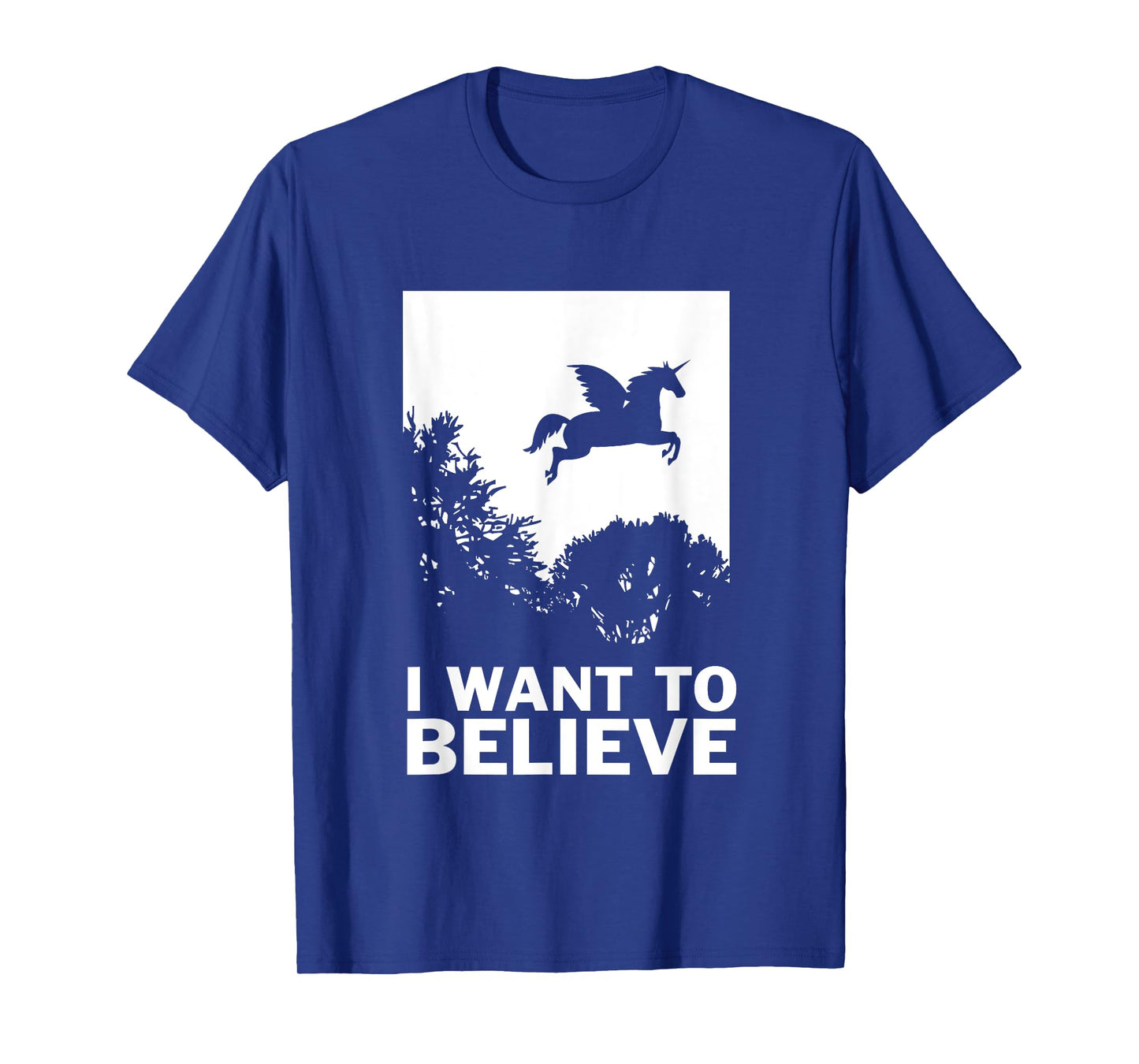 I Want To Believe Unicorns T-Shirt - UFO Conspiracy Flying