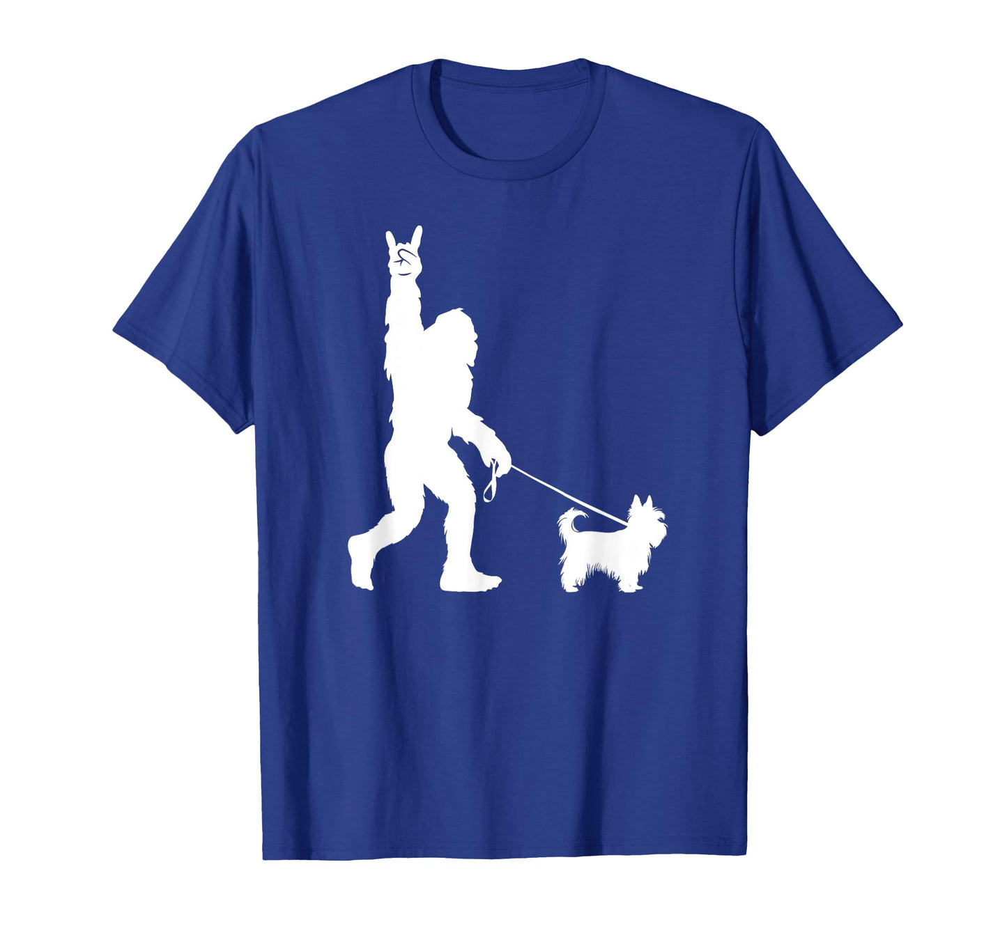 Bigfoot Walking Yorkshire Terrier Sasquatch Yorkie Dog Men Women Kids T-Shirt