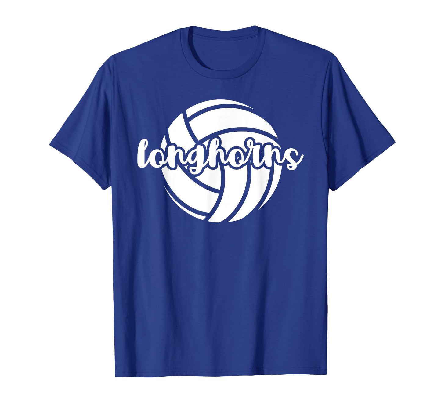 Longhorns Volleyball Team Mascot School Spirit Game Night T-Shirt