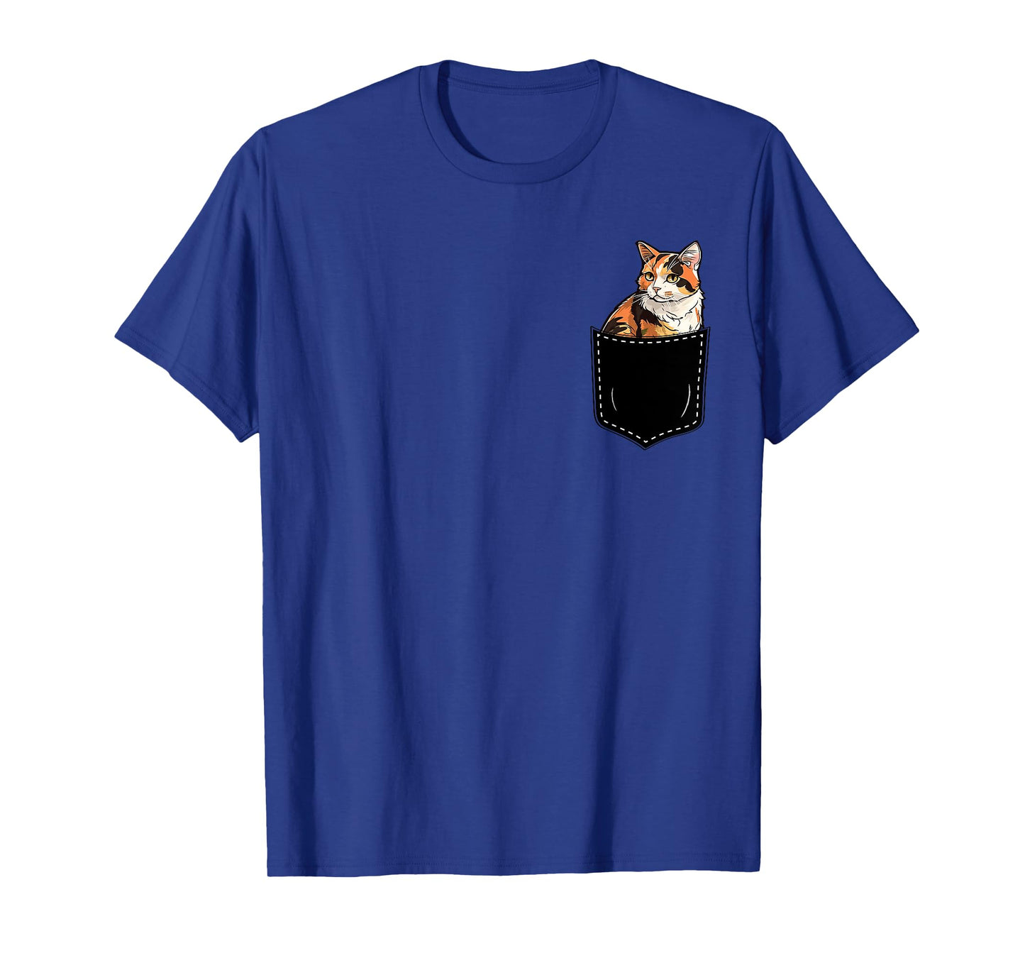 Calico Cat Kitten in Pocket Cute Calico Cat Lovers T-Shirt for Men Women Girls Kids