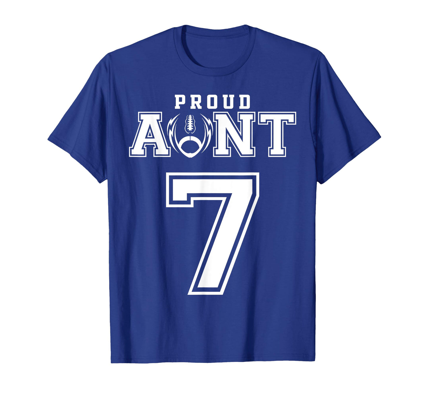Custom Proud Football Aunt Number 7 Personalized For Women T-Shirt