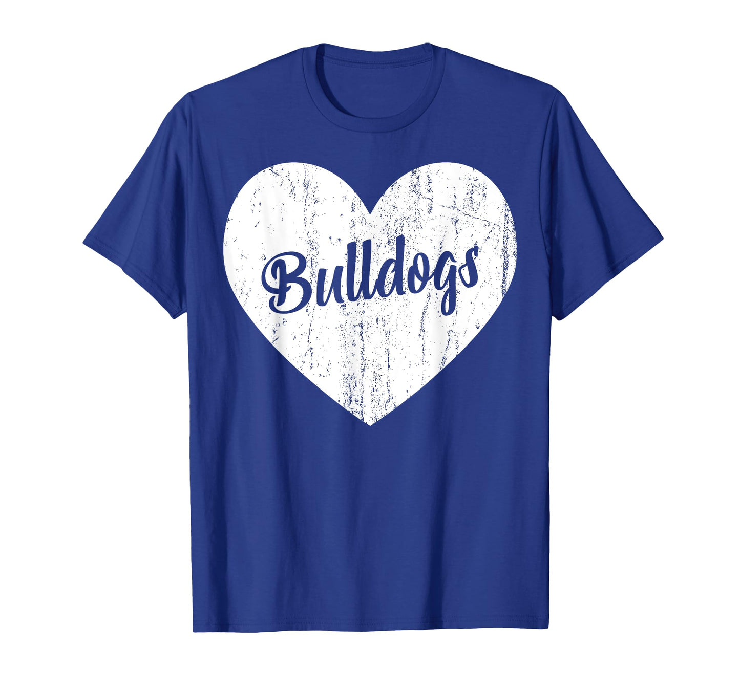 Bulldogs School Sports Fan Team Spirit Mascot Heart Gift T-Shirt