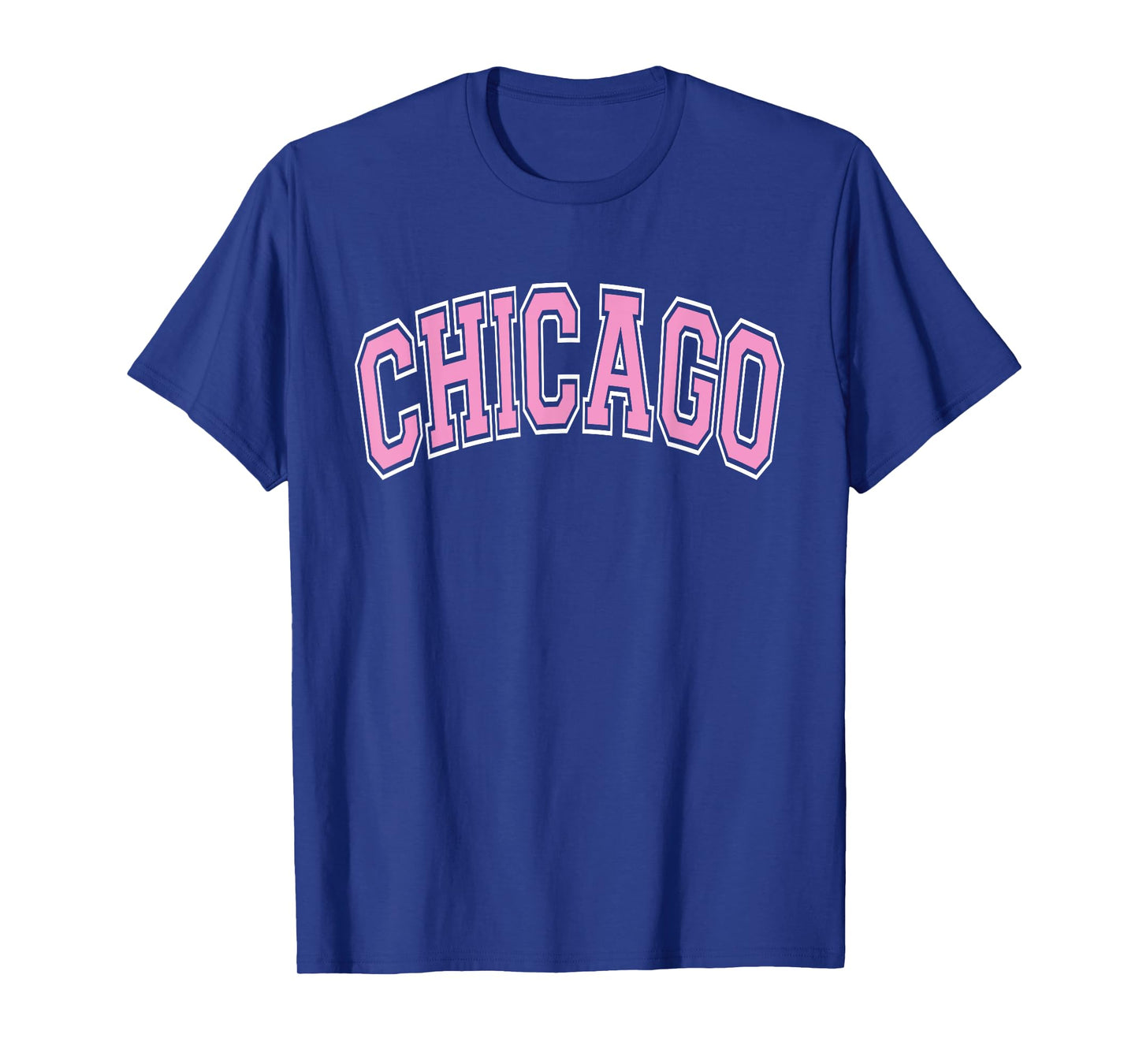 Chicago Arched Pink Text T-Shirt