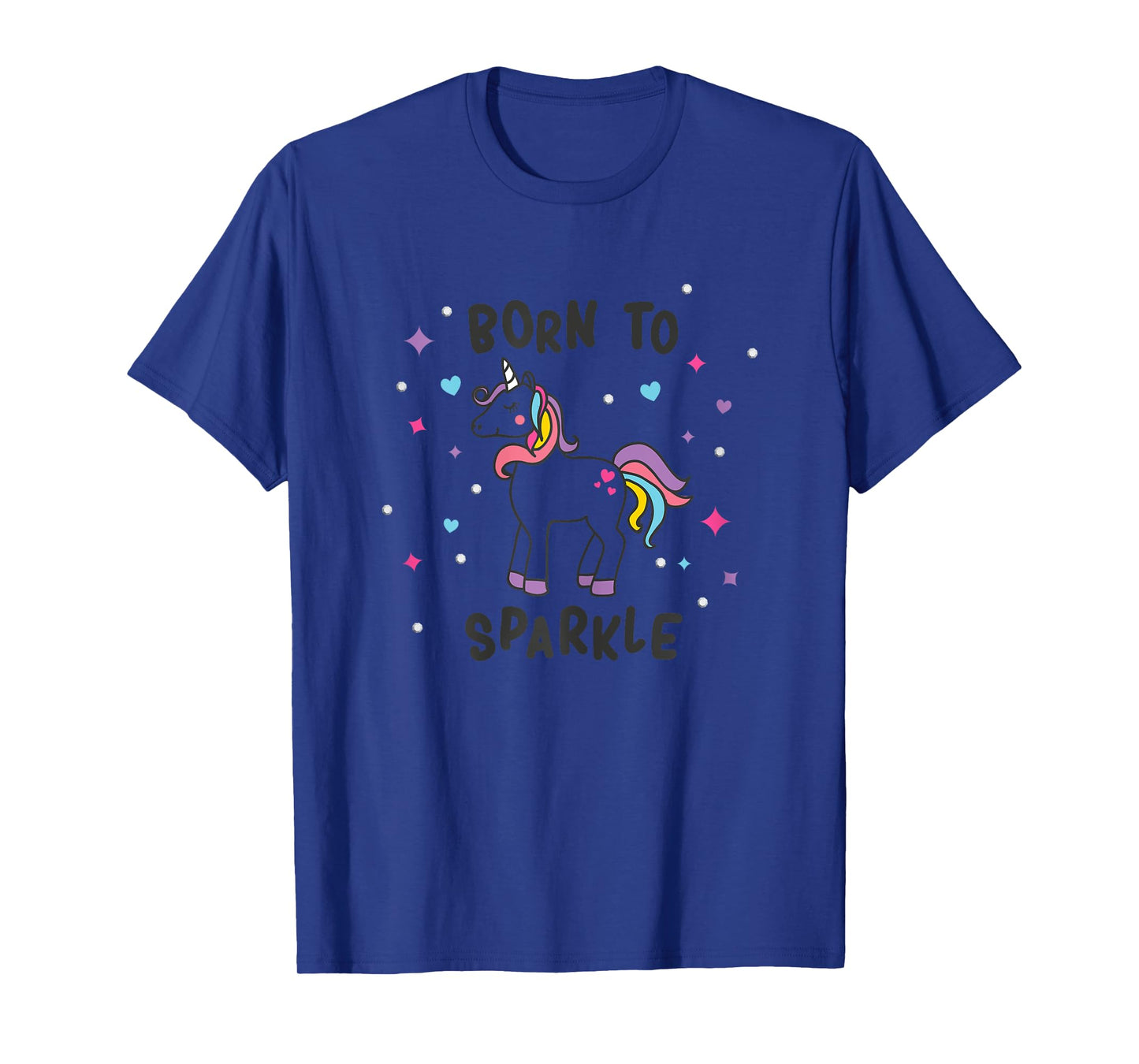 Born To Sparkle Unicorn Cute Girl's t-Shirt T-Shirt