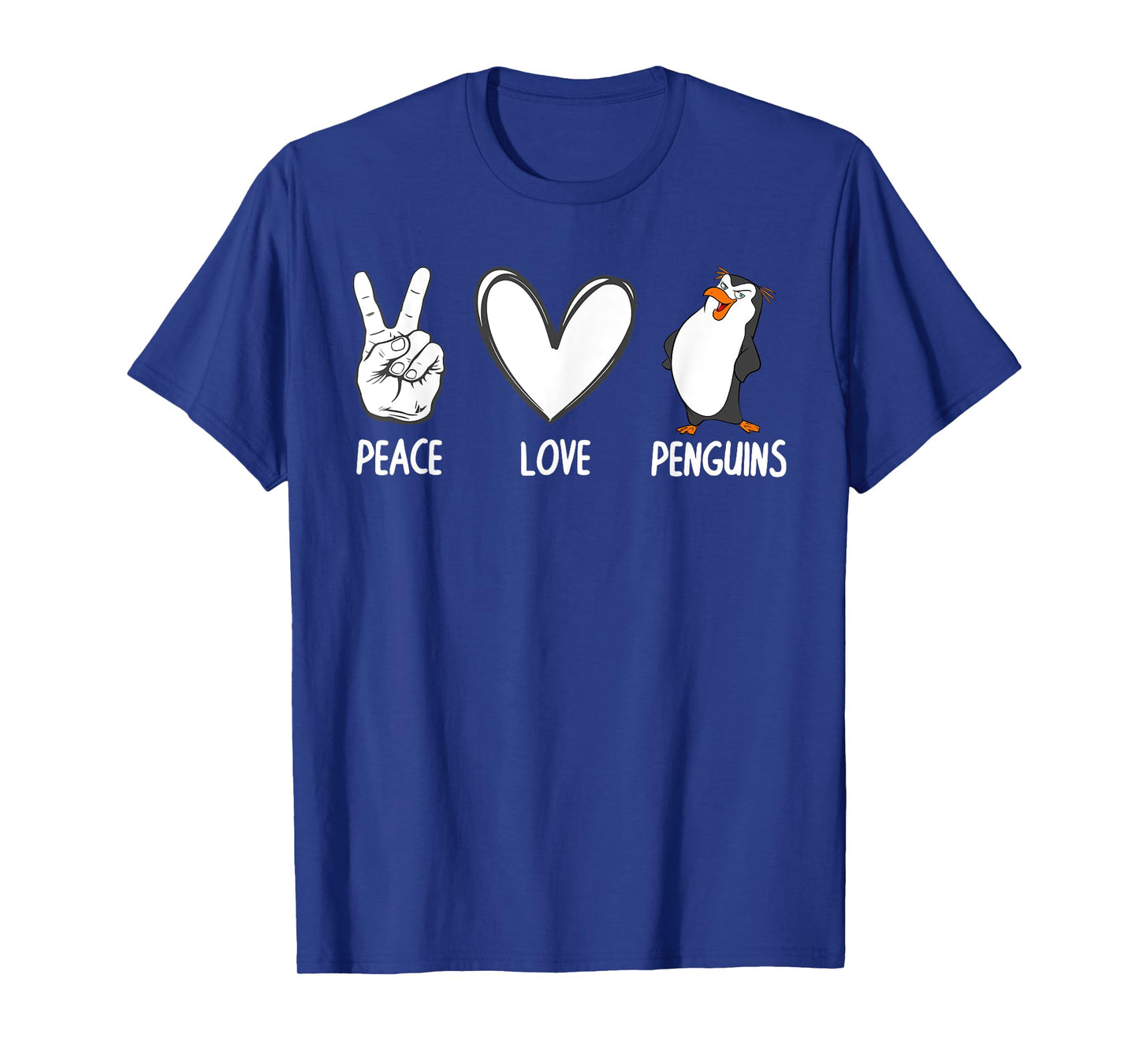Cool Penguin Art For Men Women Peace Love Penguins Zookeeper T-Shirt