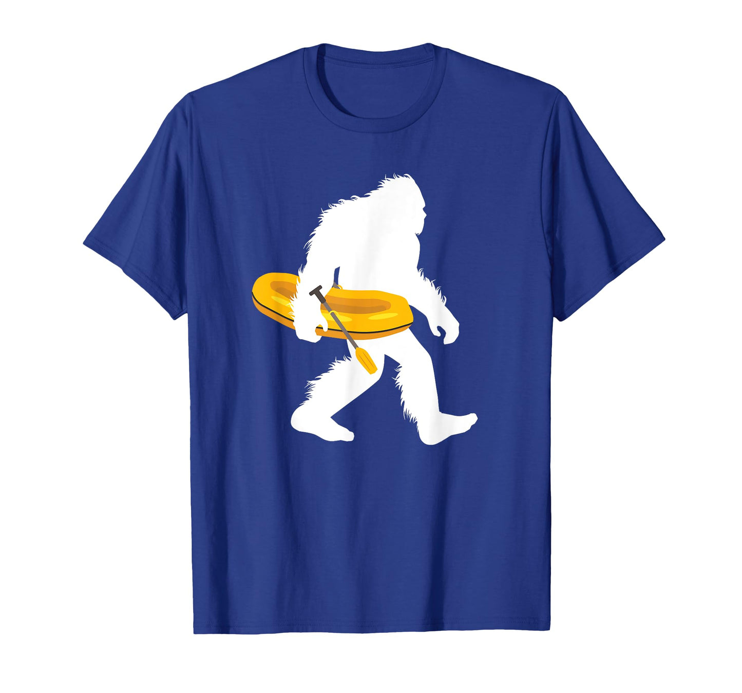 Bigfoot Carrying Rafting Boat Tubing Sasquatch With Raft T-Shirt
